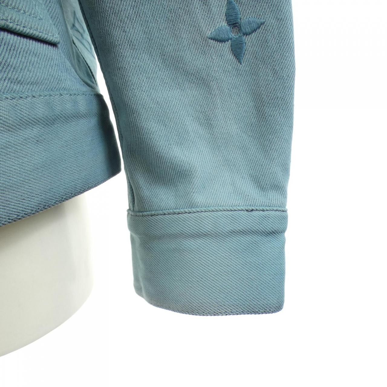 Louis Vuitton Louis Vuitton Louis Vuitton Embroidered Denim Jacket Textile Outerwear HQA15WTZ0 DUTY FREE for USA Size ONE SIZE - 4 Thumbnail