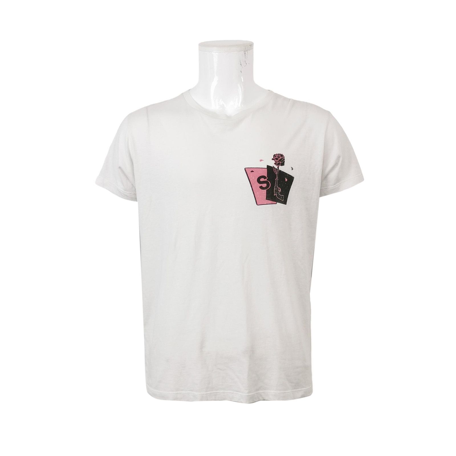 Saint Laurent Paris Saint Laurent L Cotton Graphic Crewneck T-Shirt Size US L / EU 52-54 / 3 - 16 Thumbnail