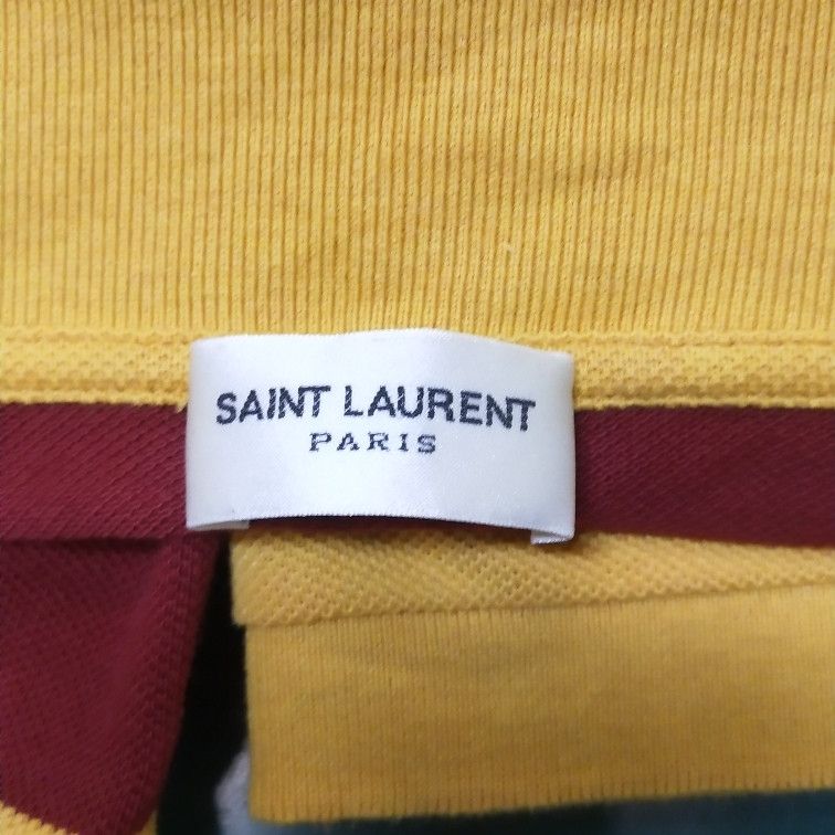 Saint Laurent Paris Saint Laurent XS Striped Cotton Polo T-shirt Size US XS / EU 42 / 0 - 10 Thumbnail