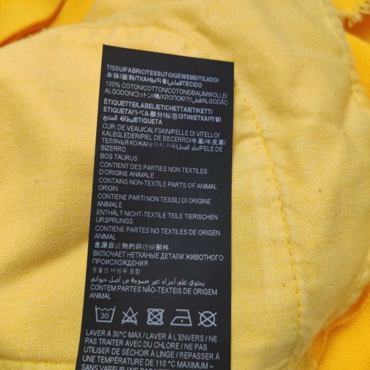 Saint Laurent Paris Saint Laurent Yellow Cotton Solid Shorts XL Size US 33 - 16 Thumbnail