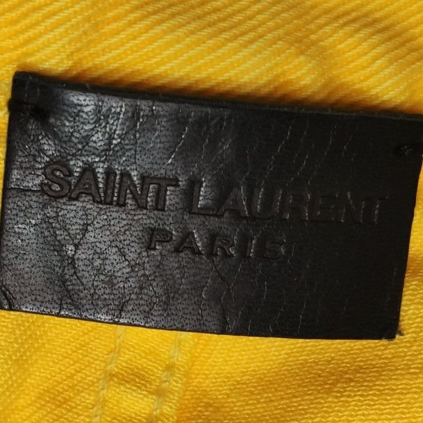 Saint Laurent Paris Saint Laurent Yellow Cotton Solid Shorts XL Size US 33 - 11 Thumbnail