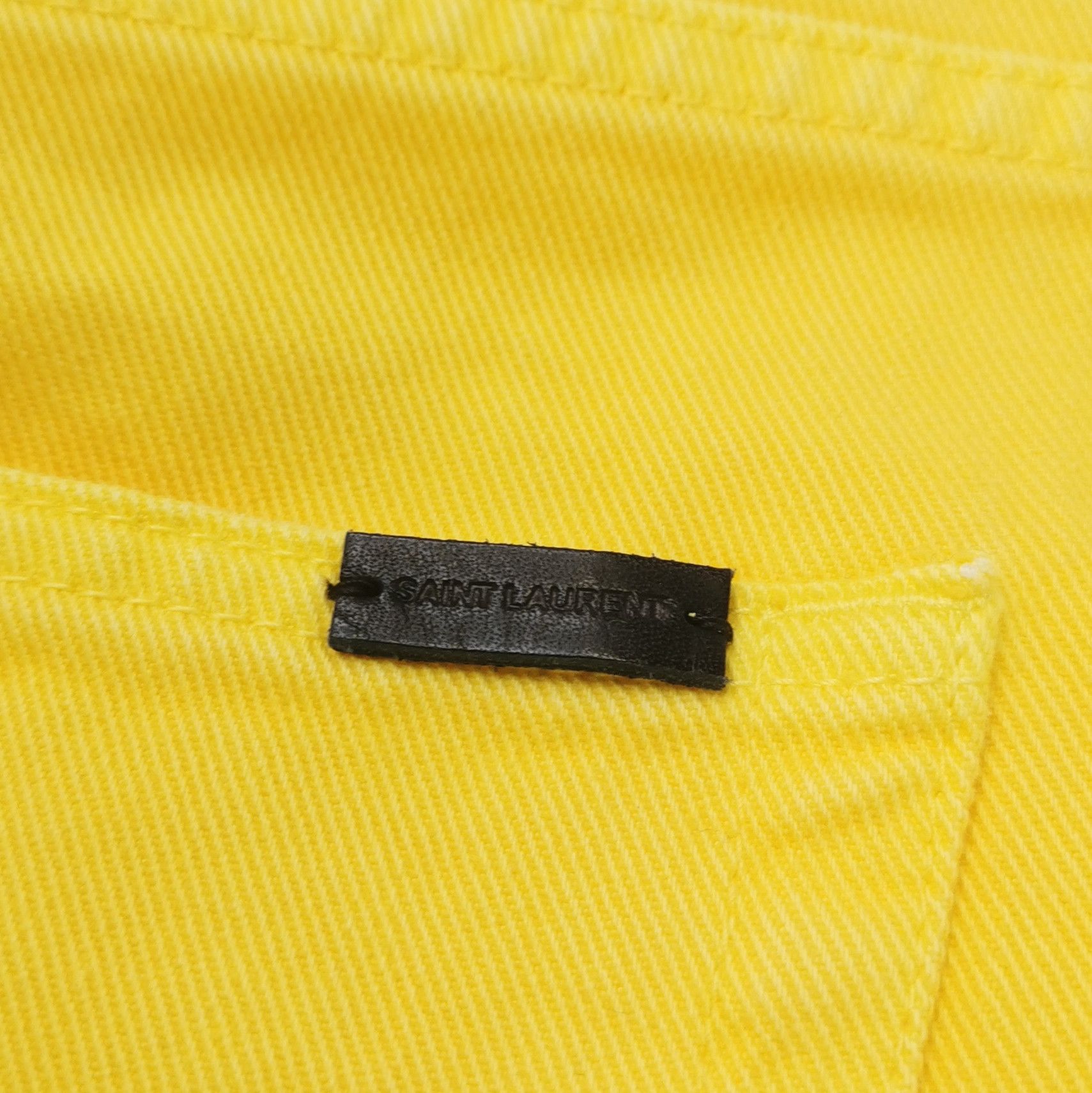 Saint Laurent Paris Saint Laurent Yellow Cotton Solid Shorts XL Size US 33 - 7 Thumbnail