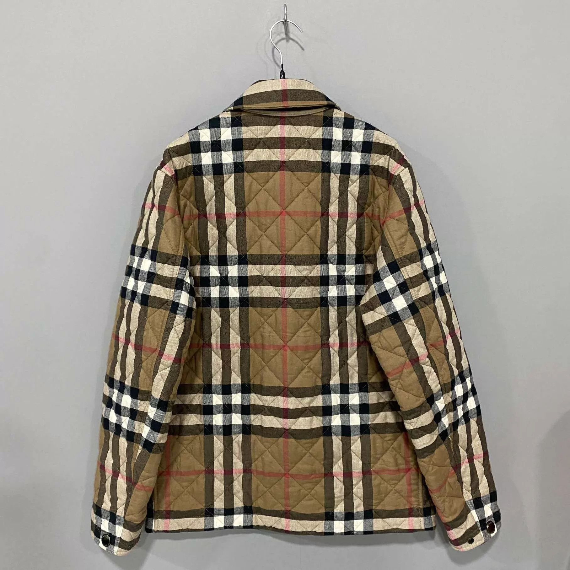 Burberry Beige Plaid Quilted Button-Up Jacket Size US XXS / EU 40 - 3 Thumbnail