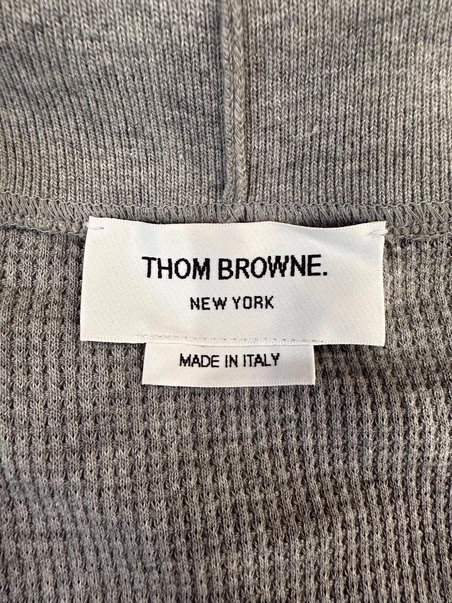 Thom Browne Gray Turtleneck Waffle Knit Long Sleeve Top Size US M / EU 48-50 / 2 - 5 Thumbnail