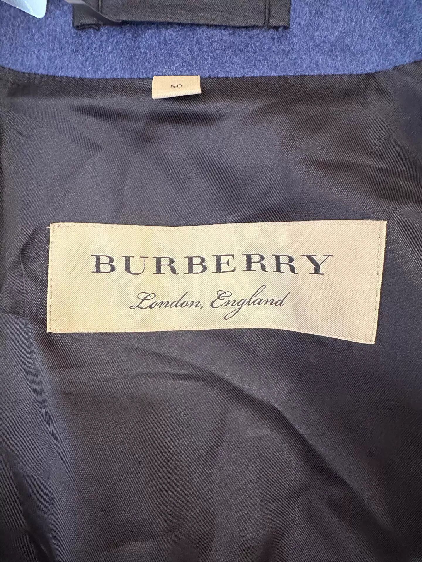 Burberry Blue Double-Breasted Belted Coat Size M Size US M / EU 48-50 / 2 - 5 Thumbnail