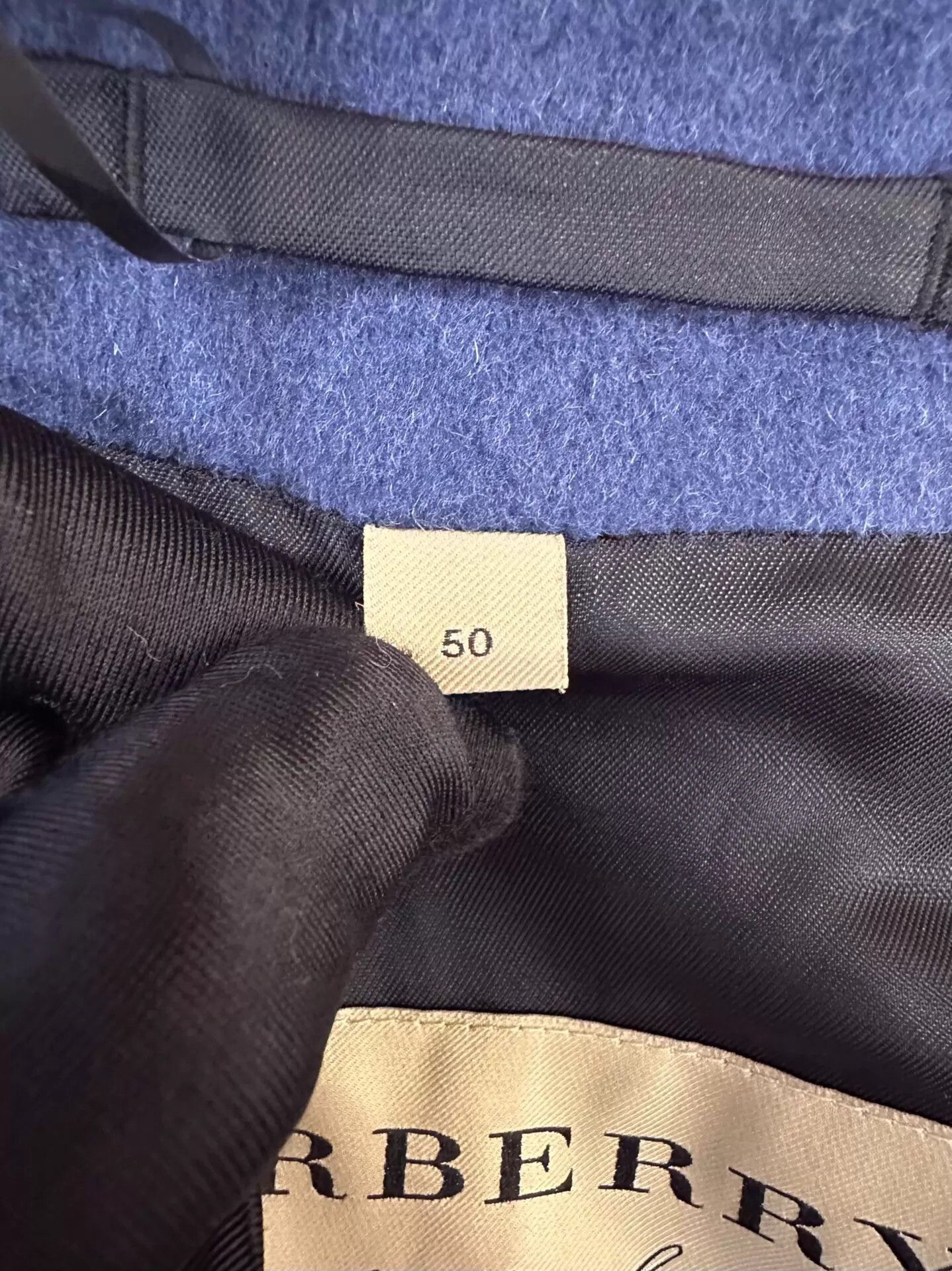 Burberry Blue Double-Breasted Belted Coat Size M Size US M / EU 48-50 / 2 - 6 Thumbnail