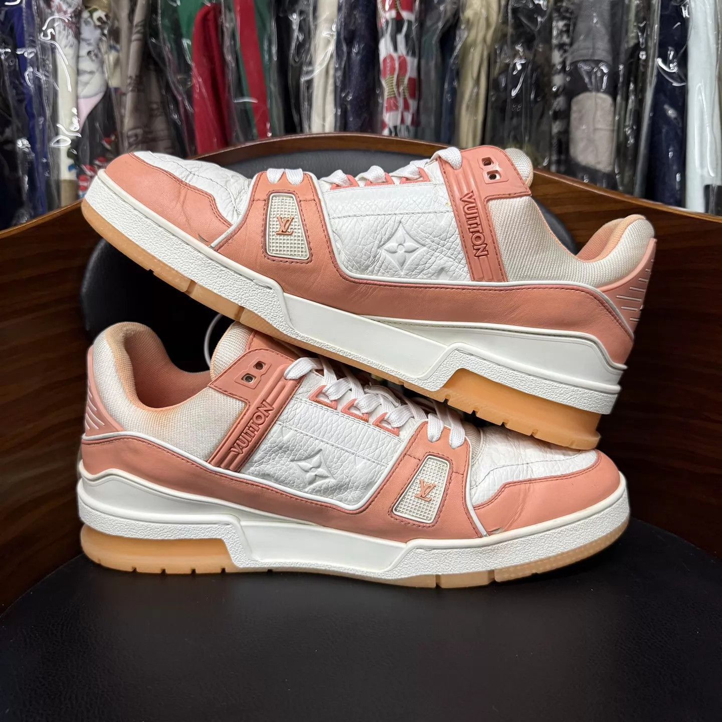 Louis Vuitton Pink Lowtop Sneakers Size 9.5 Size US 9.5 / EU 42-43 - 7 Thumbnail
