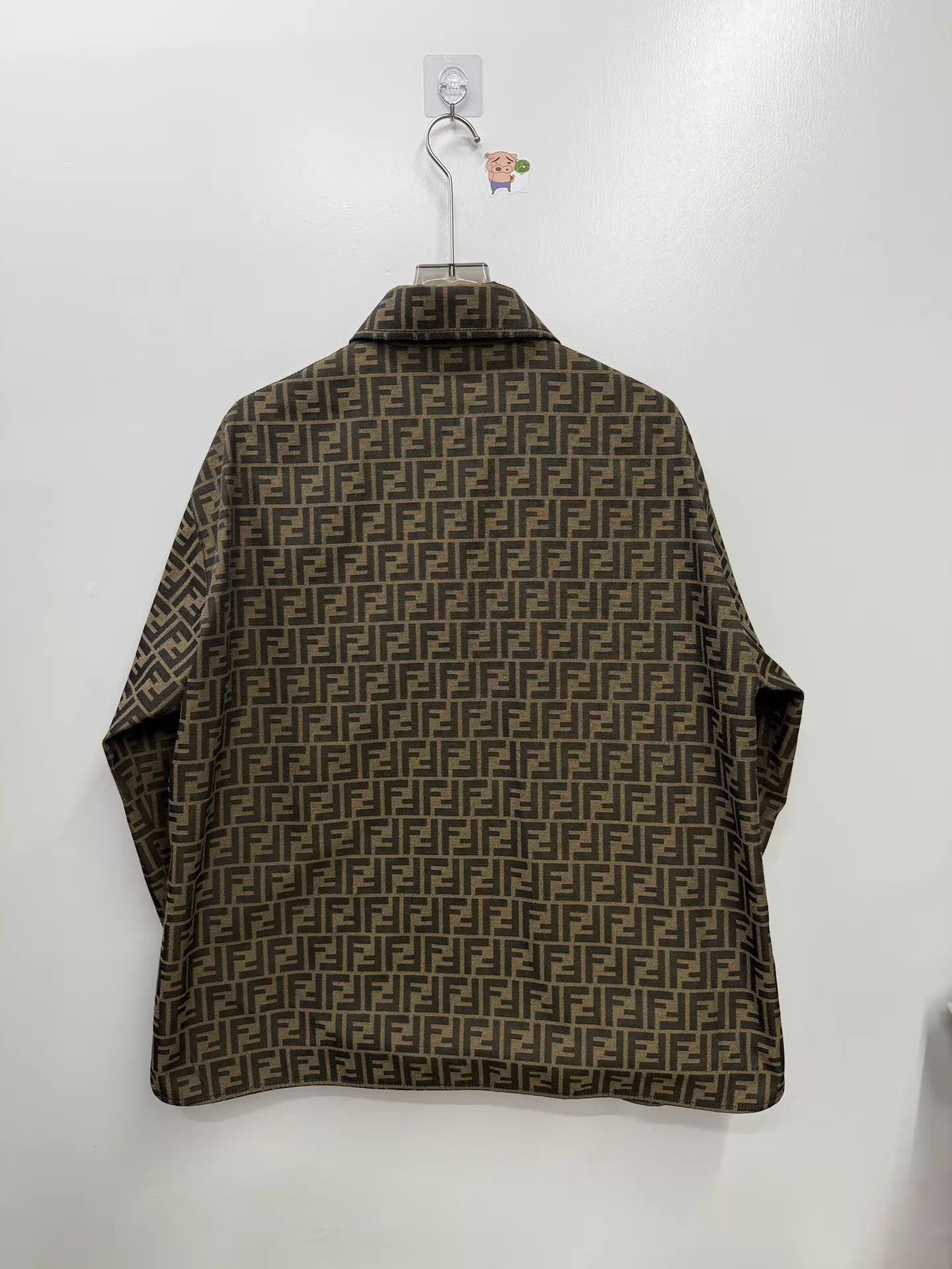 Fendi Brown Patterned Long-Sleeve Button-Up Shirt Size US XS / EU 42 / 0 - 4 Thumbnail