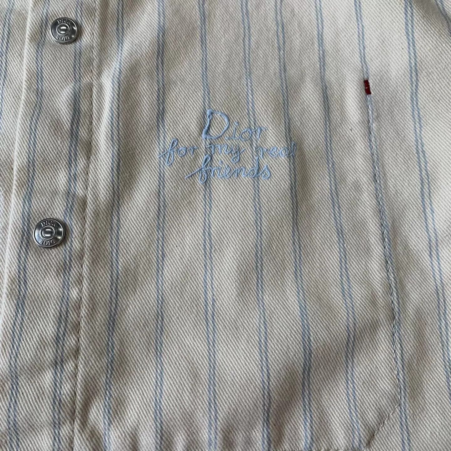 Dior Beige Striped Long Sleeve Button-Up Shirt Size US S / EU 44-46 / 1 - 7 Thumbnail