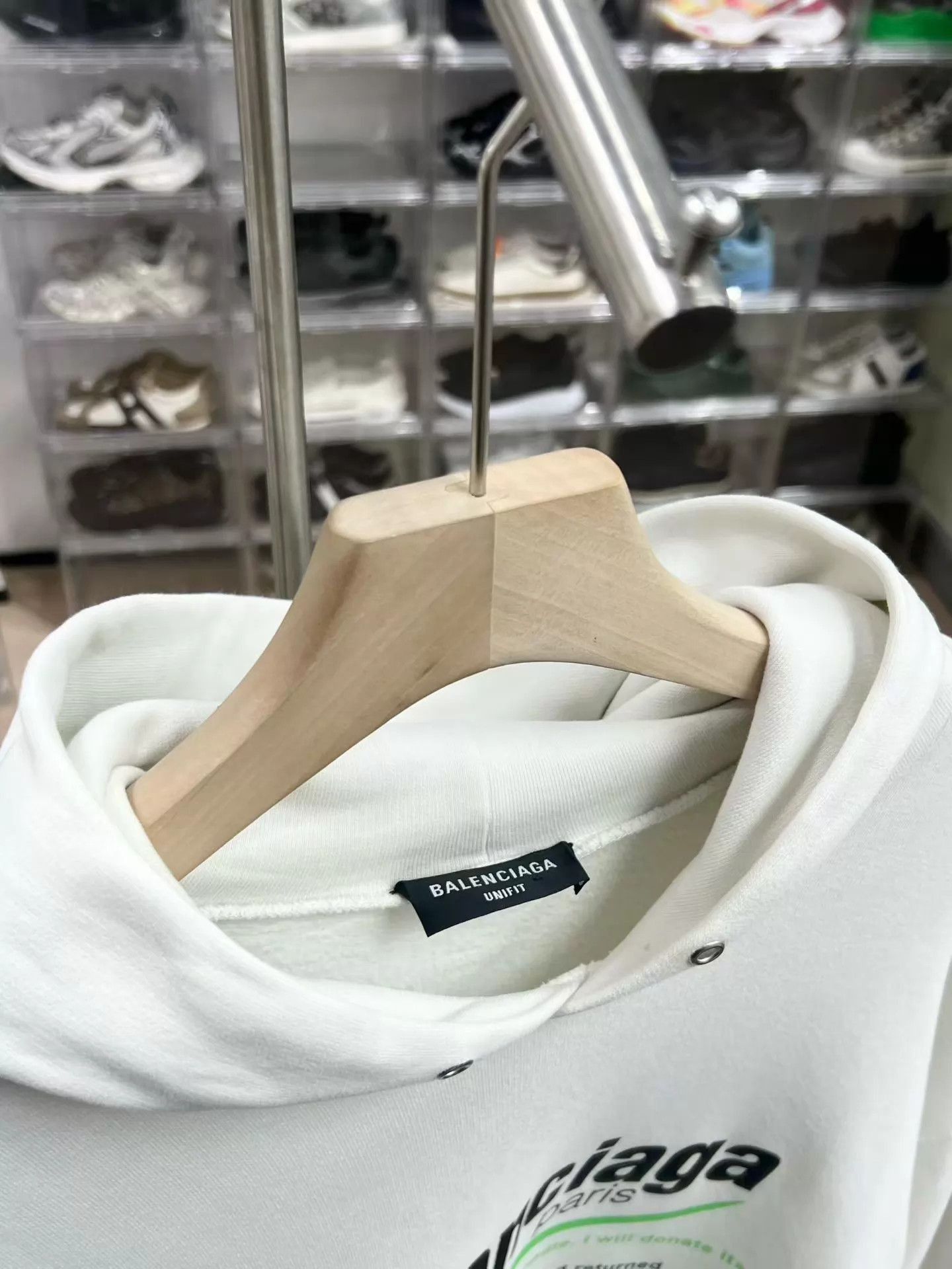 Balenciaga White Oversized Graphic Hoodie Size US S / EU 44-46 / 1 - 2 Thumbnail