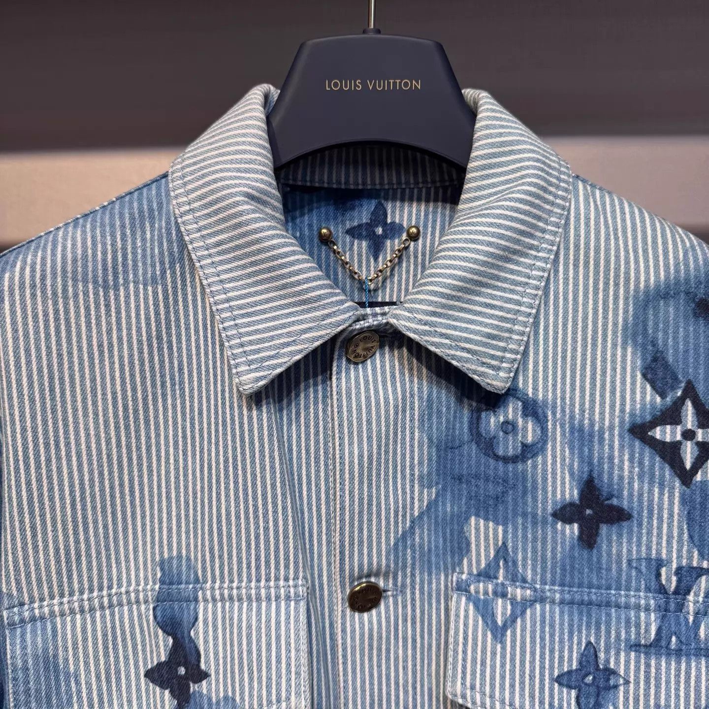 Louis Vuitton Blue Printed Striped Button-Up Shirt XS Size US XS / EU 42 / 0 - 3 Thumbnail