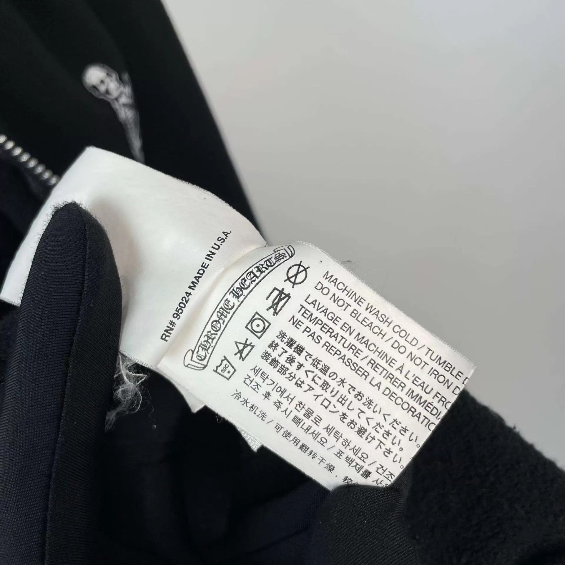 Chrome Hearts Black Zip-Up Hoodie with Skeleton Graphic, XS Size US XS / EU 42 / 0 - 8 Thumbnail