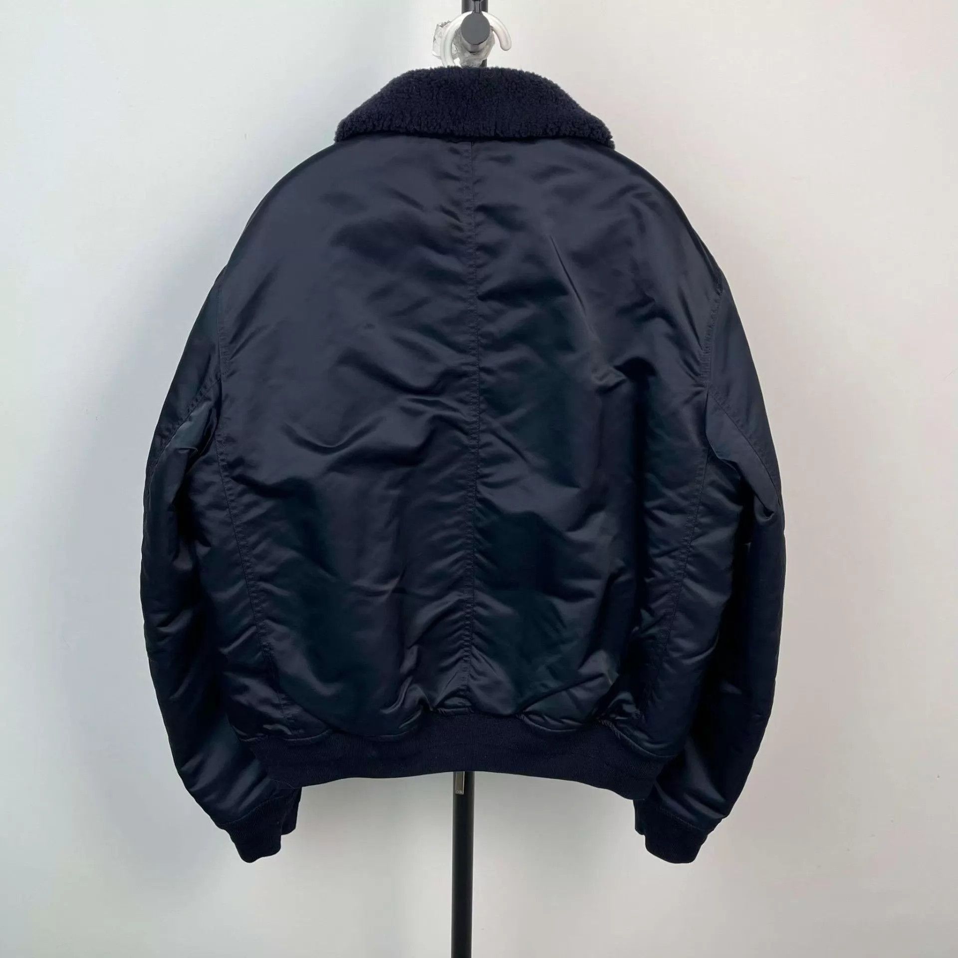 Dior Blue Bomber Jacket with Faux Fur Collar - Size L Size US L / EU 52-54 / 3 - 2 Thumbnail