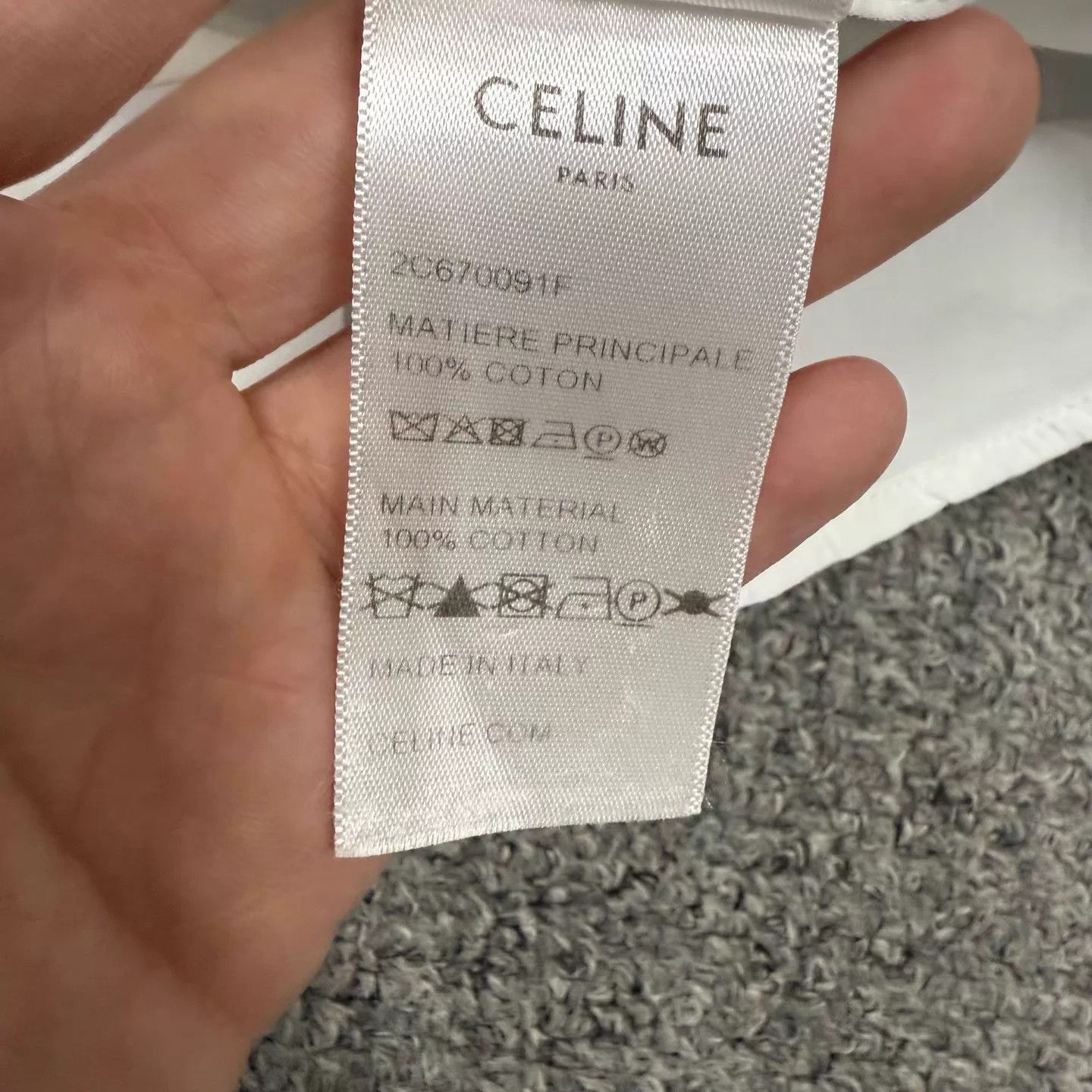Celine White Long-Sleeve Button-Up Shirt Size US M / EU 48-50 / 2 - 4 Thumbnail