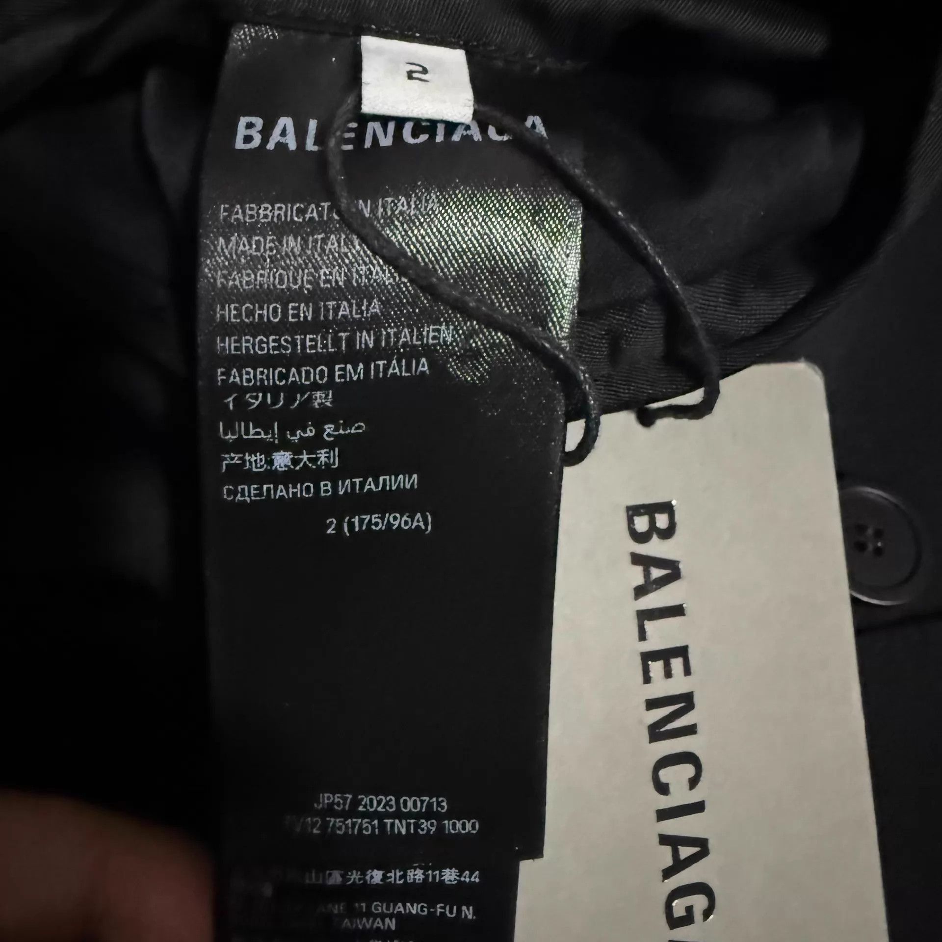 Balenciaga Black Double-Breasted Short Blazer Size M Size US M / EU 48-50 / 2 - 4 Thumbnail