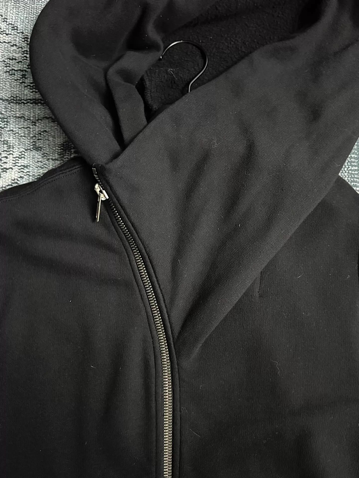 Rick Owens Black Zip-Up Hooded Sweatshirt Size US L / EU 52-54 / 3 - 2 Thumbnail