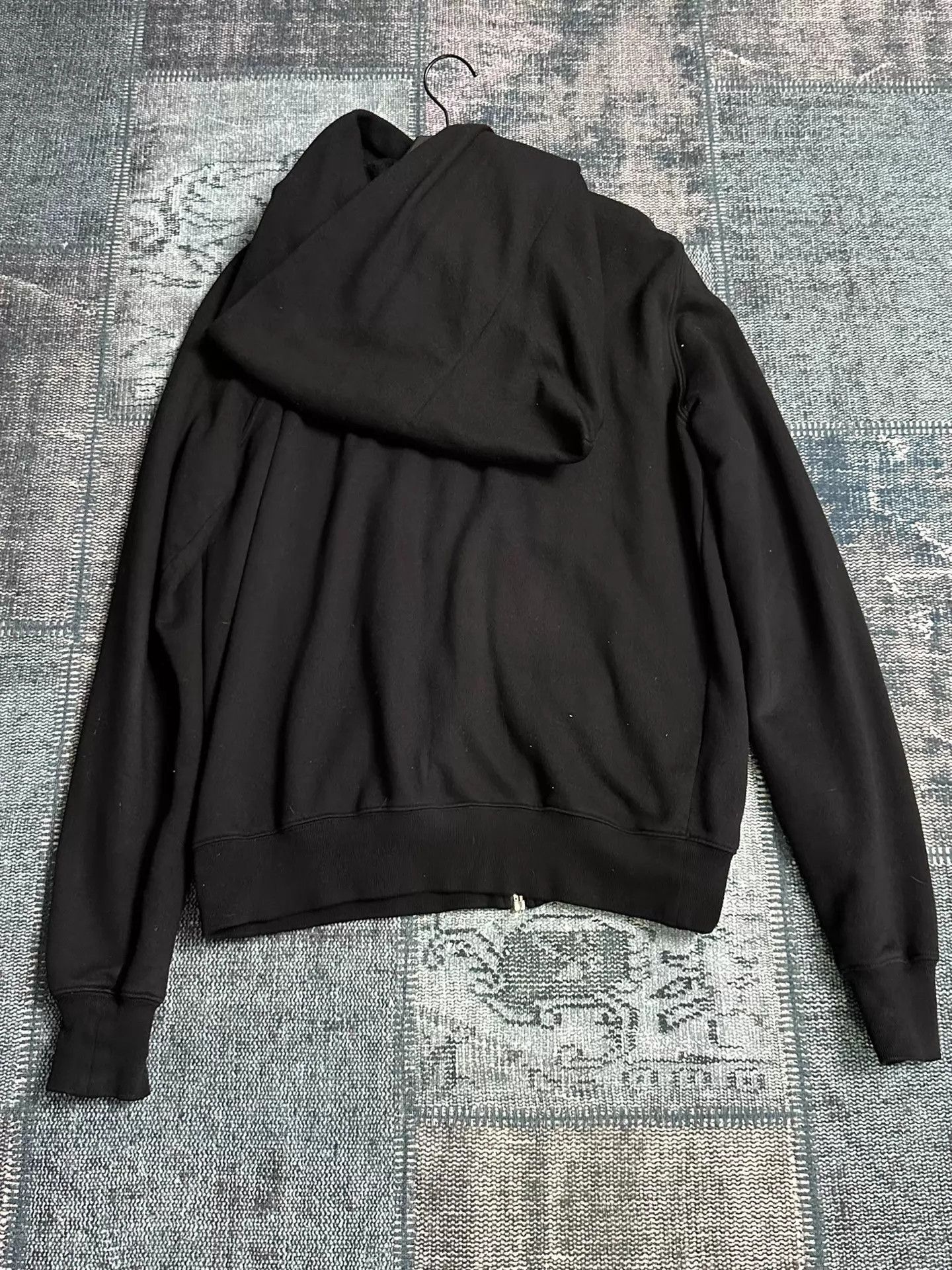 Rick Owens Black Zip-Up Hooded Sweatshirt Size US L / EU 52-54 / 3 - 3 Thumbnail