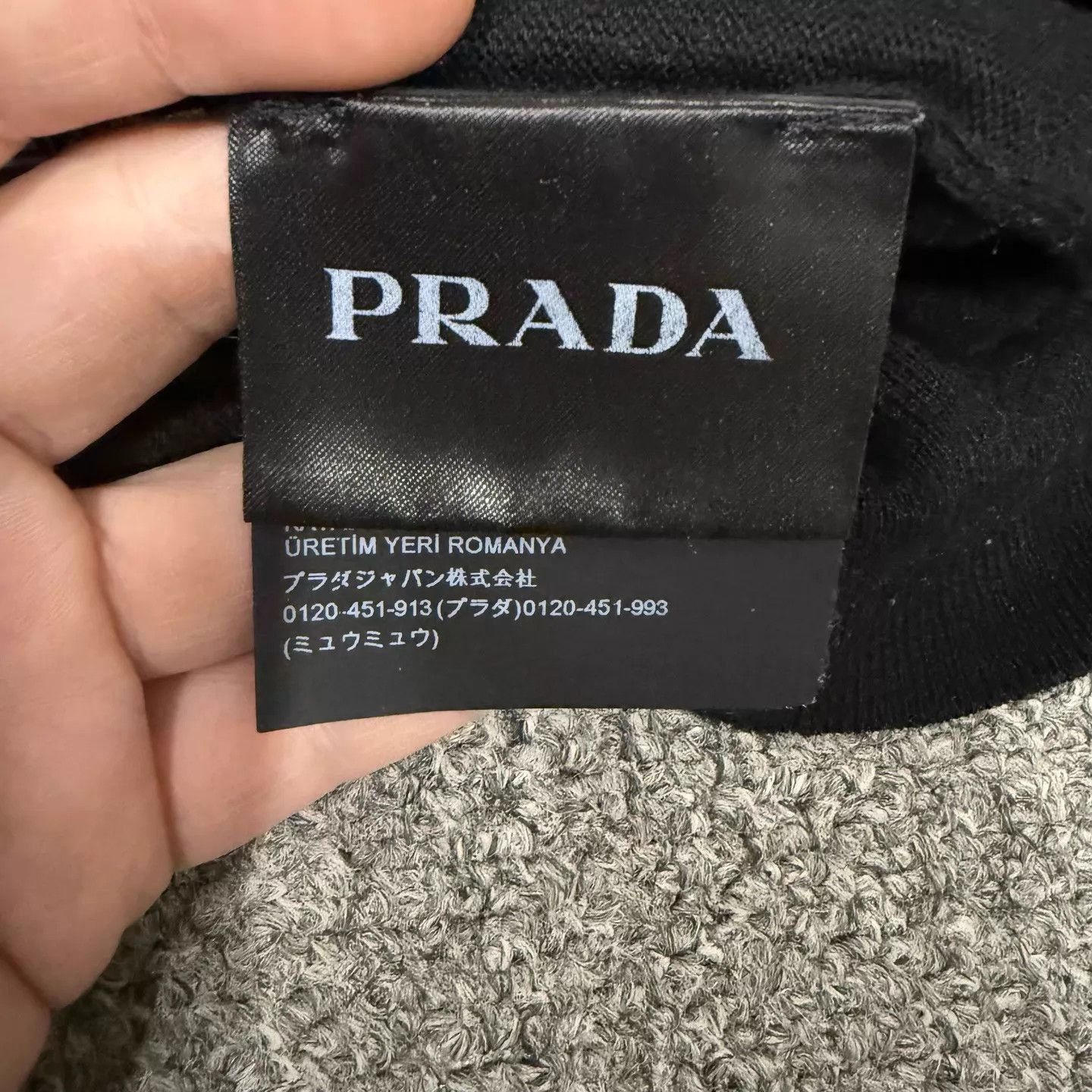 Prada Black Long Sleeve Knit Sweater Size US M / EU 48-50 / 2 - 4 Thumbnail