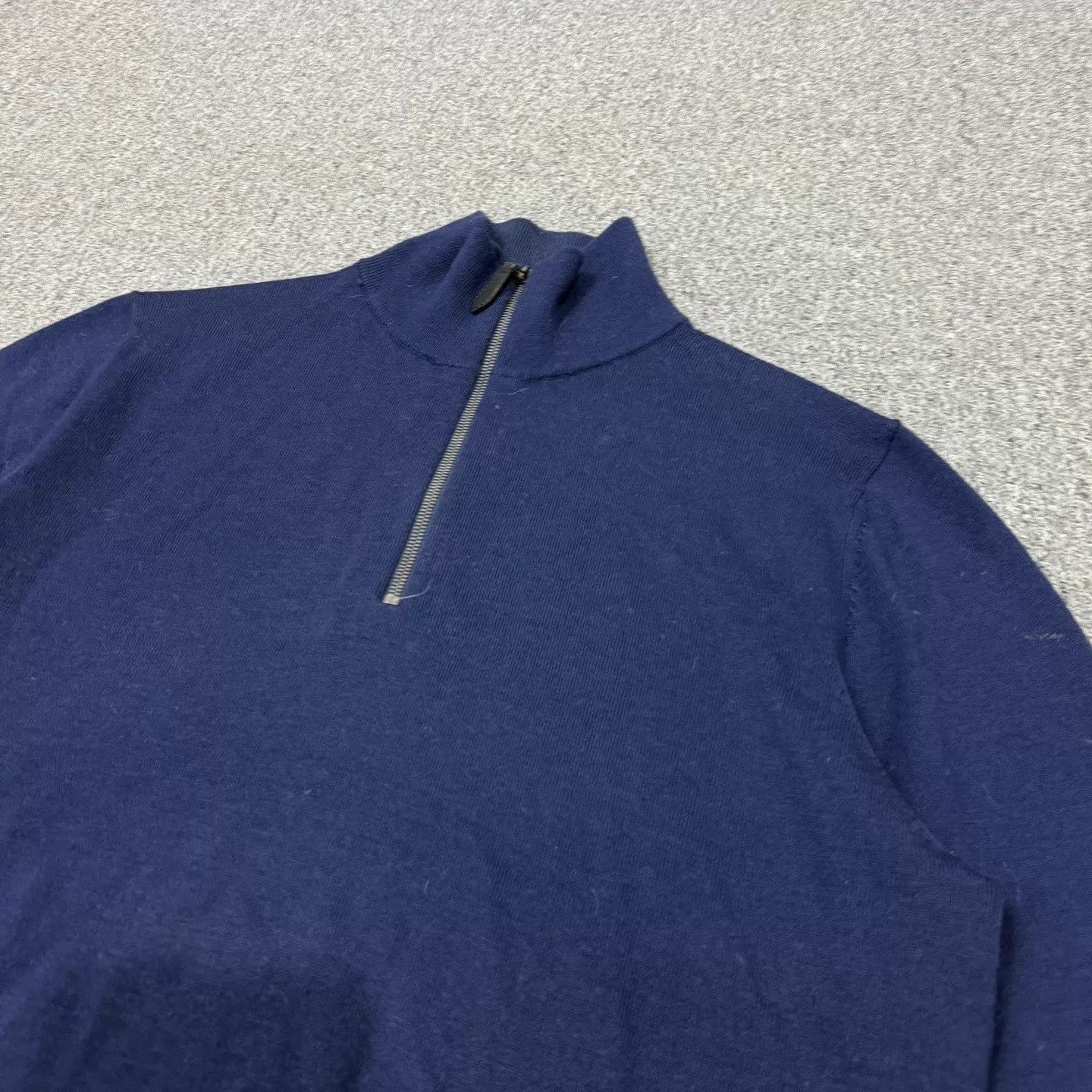Burberry Blue Half-Zip High Neck Sweater Size US XL / EU 56 / 4 - 3 Thumbnail