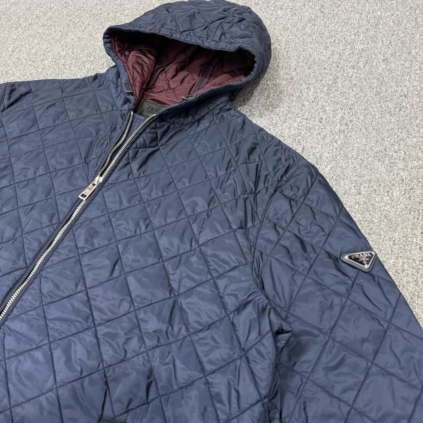 Prada Blue Quilted Hooded Jacket XL Size US XL / EU 56 / 4 - 3 Thumbnail