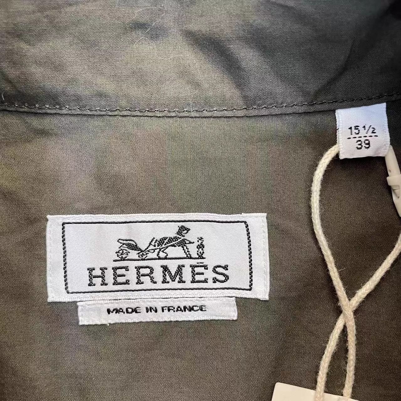 Hermes Green Button-Up Shirt with Chest Pocket - Size M Size US M / EU 48-50 / 2 - 4 Thumbnail