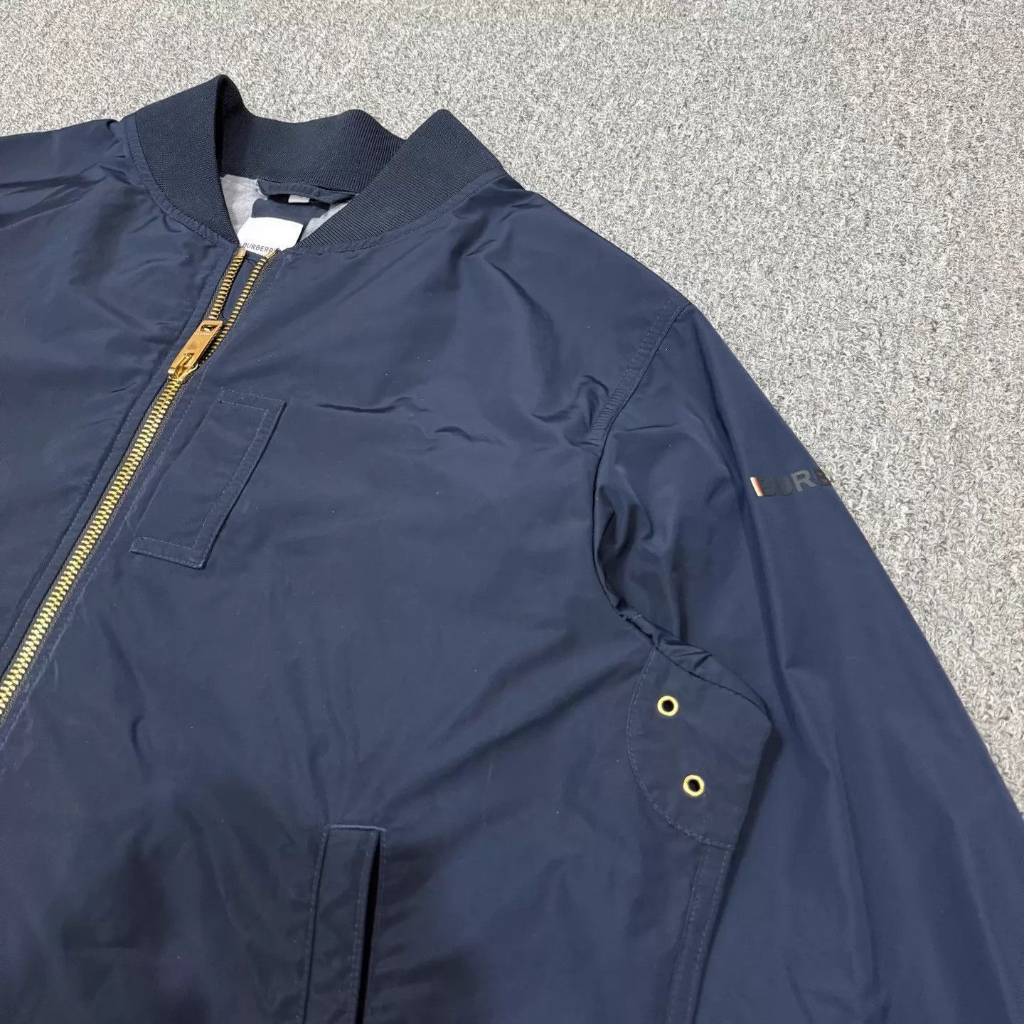 Burberry Blue Zip-Front Bomber Jacket XL Size US XL / EU 56 / 4 - 3 Thumbnail