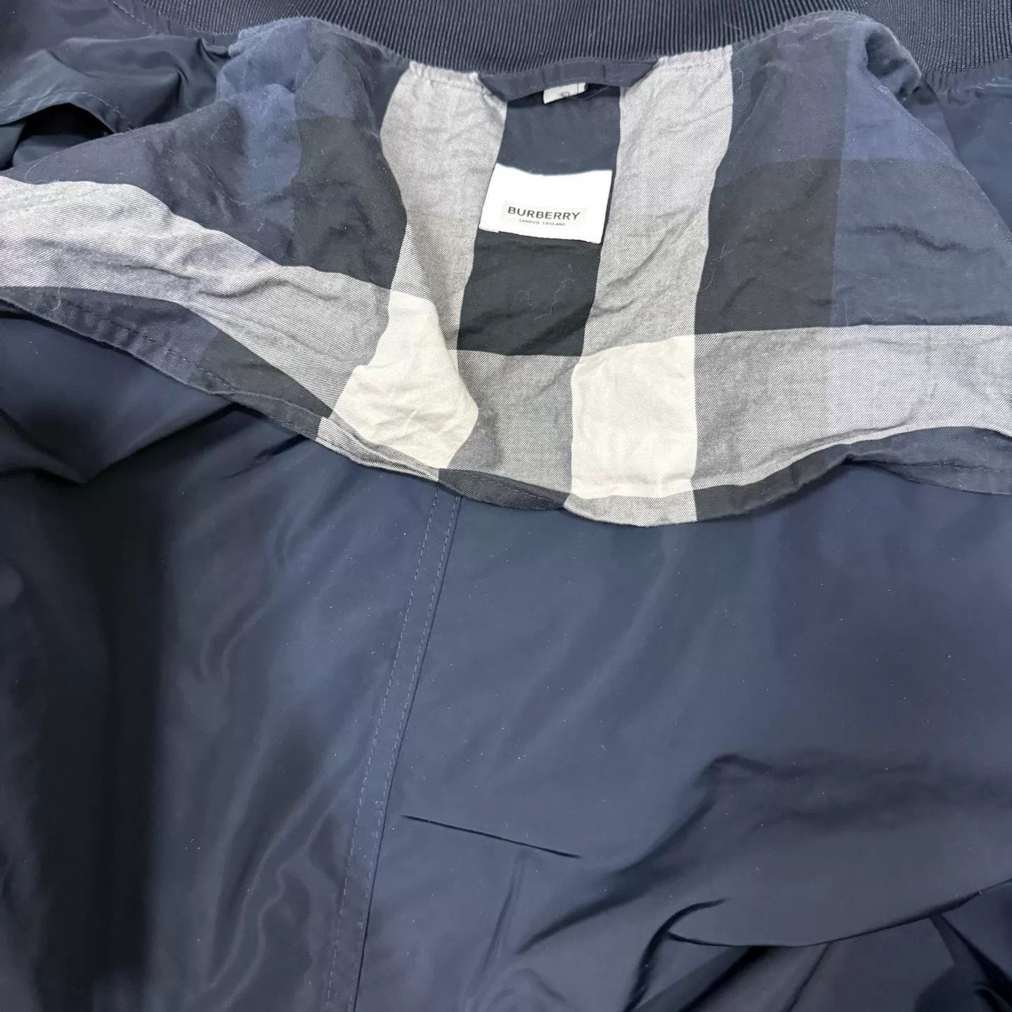 Burberry Blue Zip-Front Bomber Jacket XL Size US XL / EU 56 / 4 - 4 Thumbnail