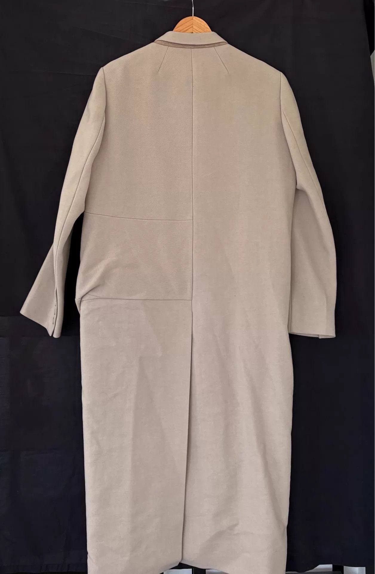 Rick Owens Beige Long Coat - Size M Size US M / EU 48-50 / 2 - 2 Thumbnail