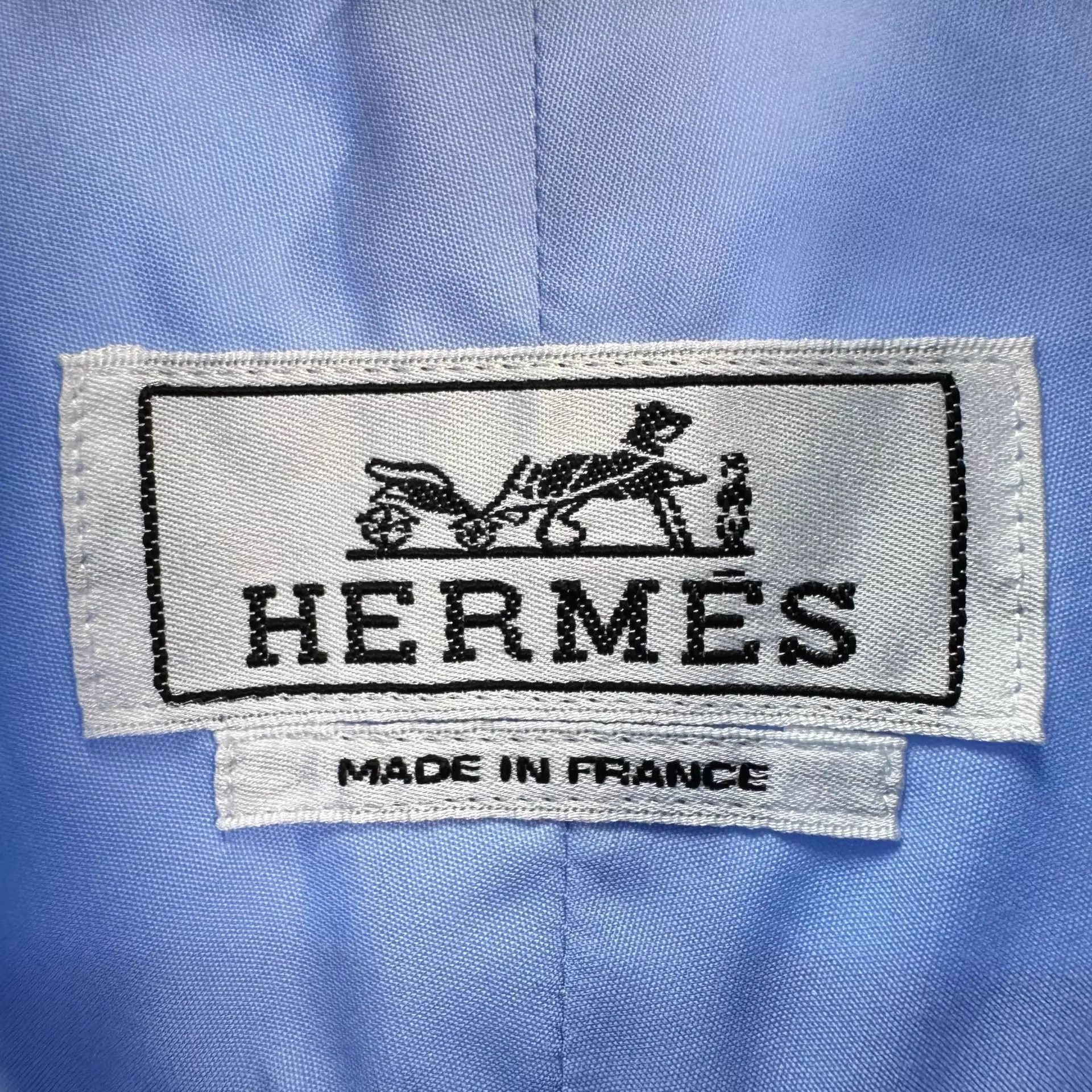 Hermes Blue Long-Sleeve Button-Up Shirt Size L Size US L / EU 52-54 / 3 - 5 Thumbnail