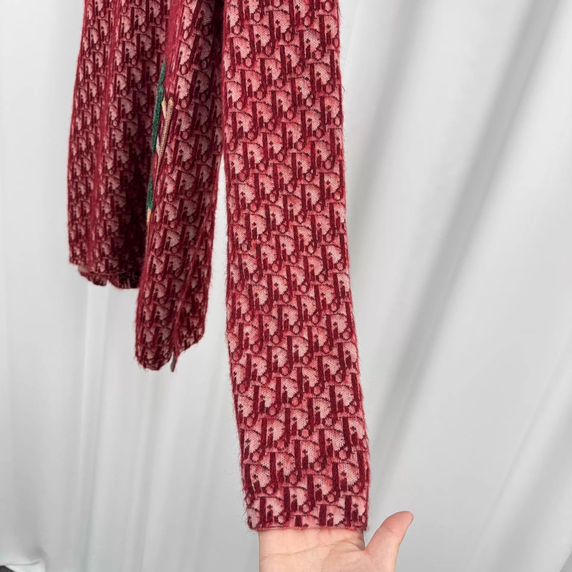 Dior Red Long Sleeve Patterned Shirt with Embroidered Character Size US M / EU 48-50 / 2 - 4 Thumbnail