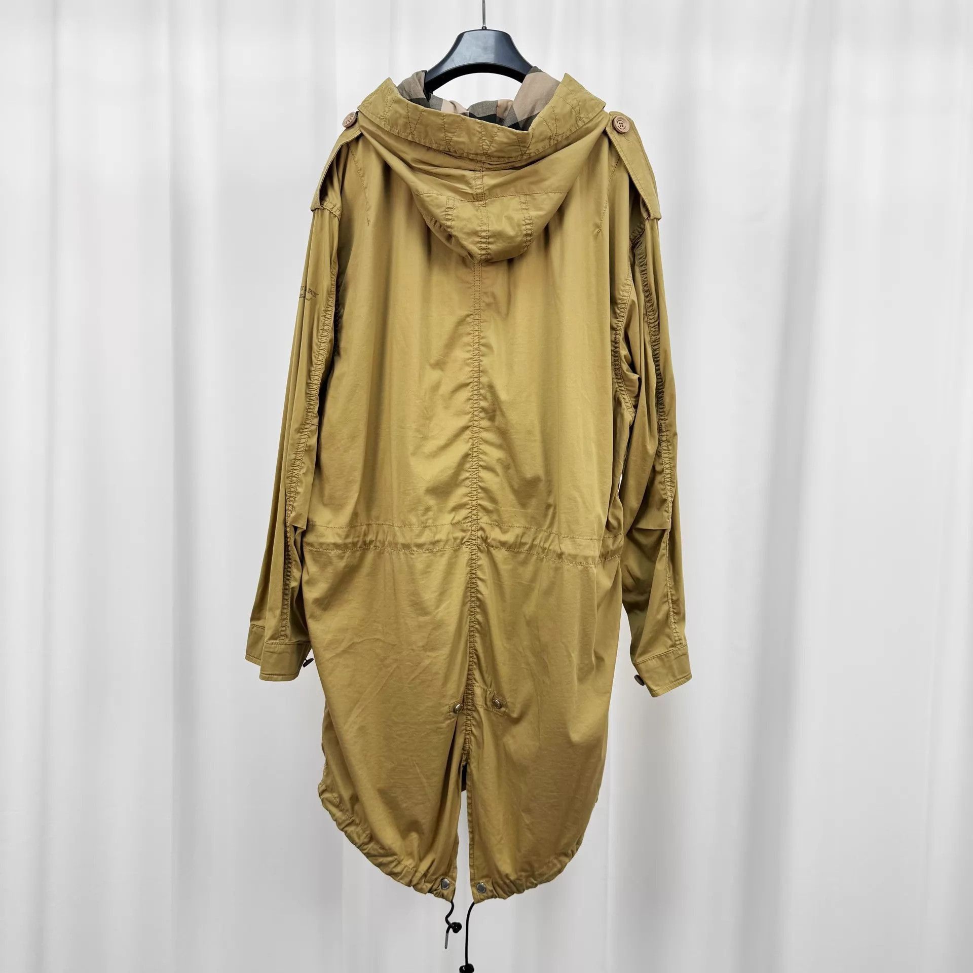 Burberry Beige Hooded Parka with Adjustable Waist - Size M Size US M / EU 48-50 / 2 - 2 Thumbnail