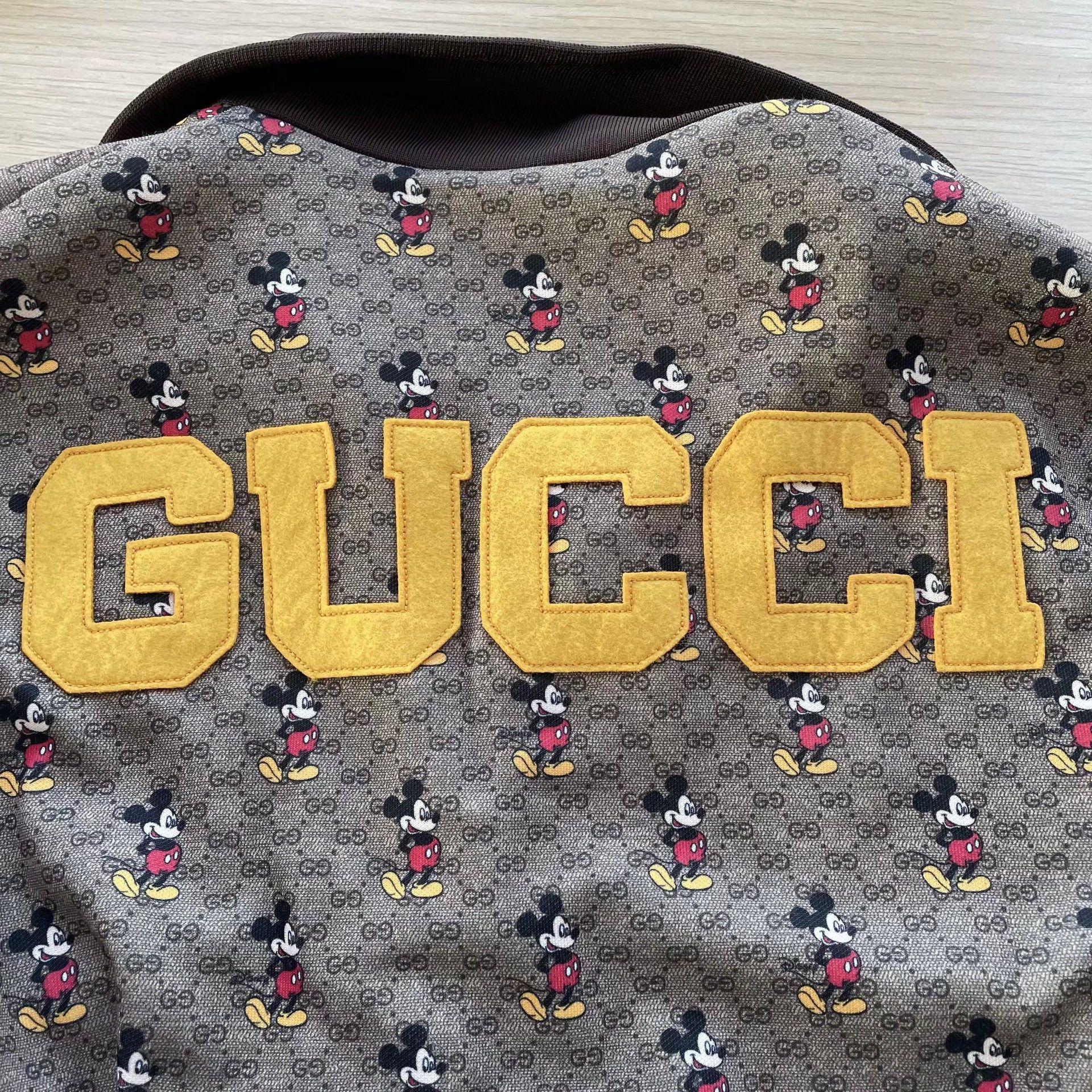 Gucci Brown Mickey Mouse Print Zip-Up Jacket XS Size US XS / EU 42 / 0 - 3 Thumbnail