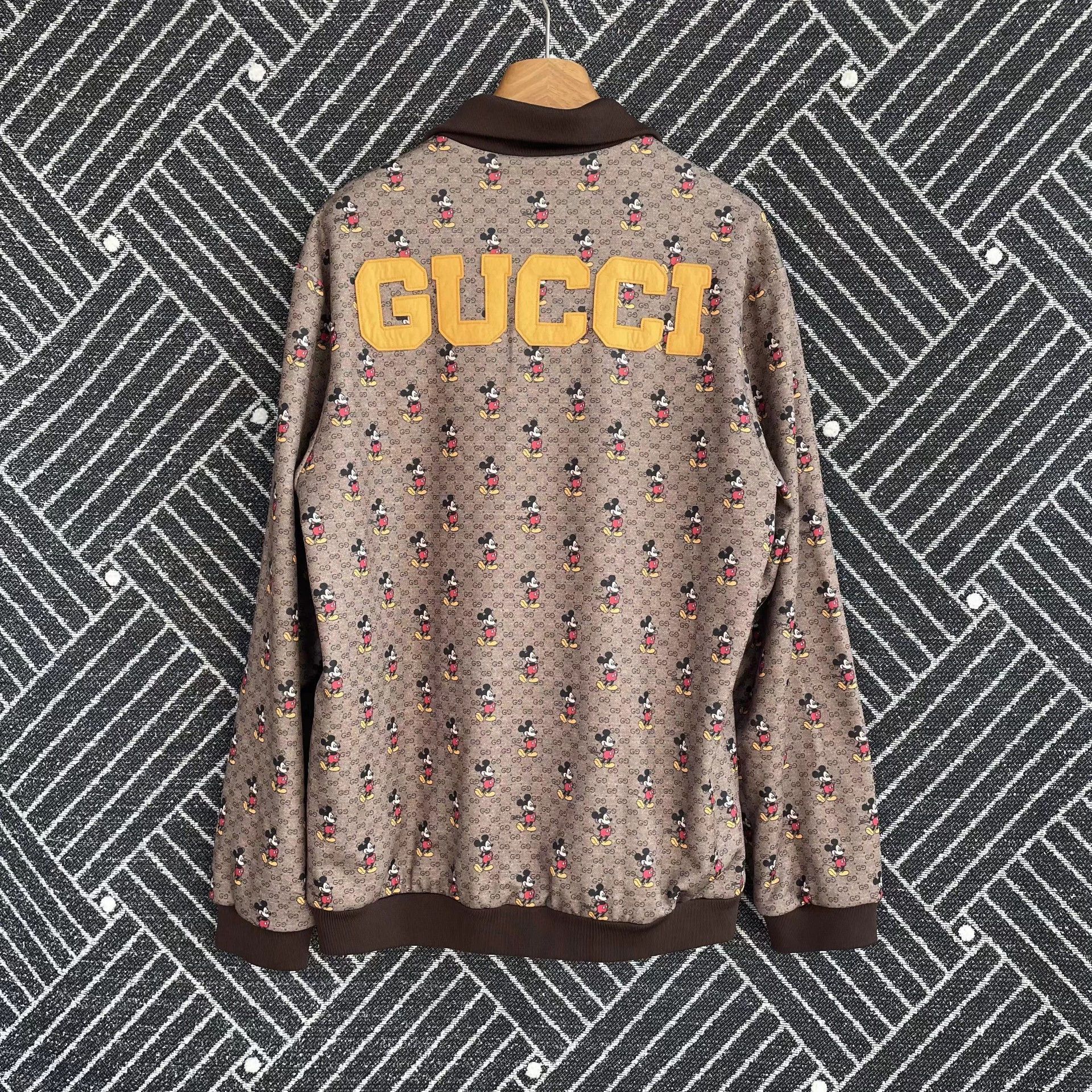 Gucci Brown Mickey Mouse Print Zip-Up Jacket XS Size US XS / EU 42 / 0 - 2 Thumbnail