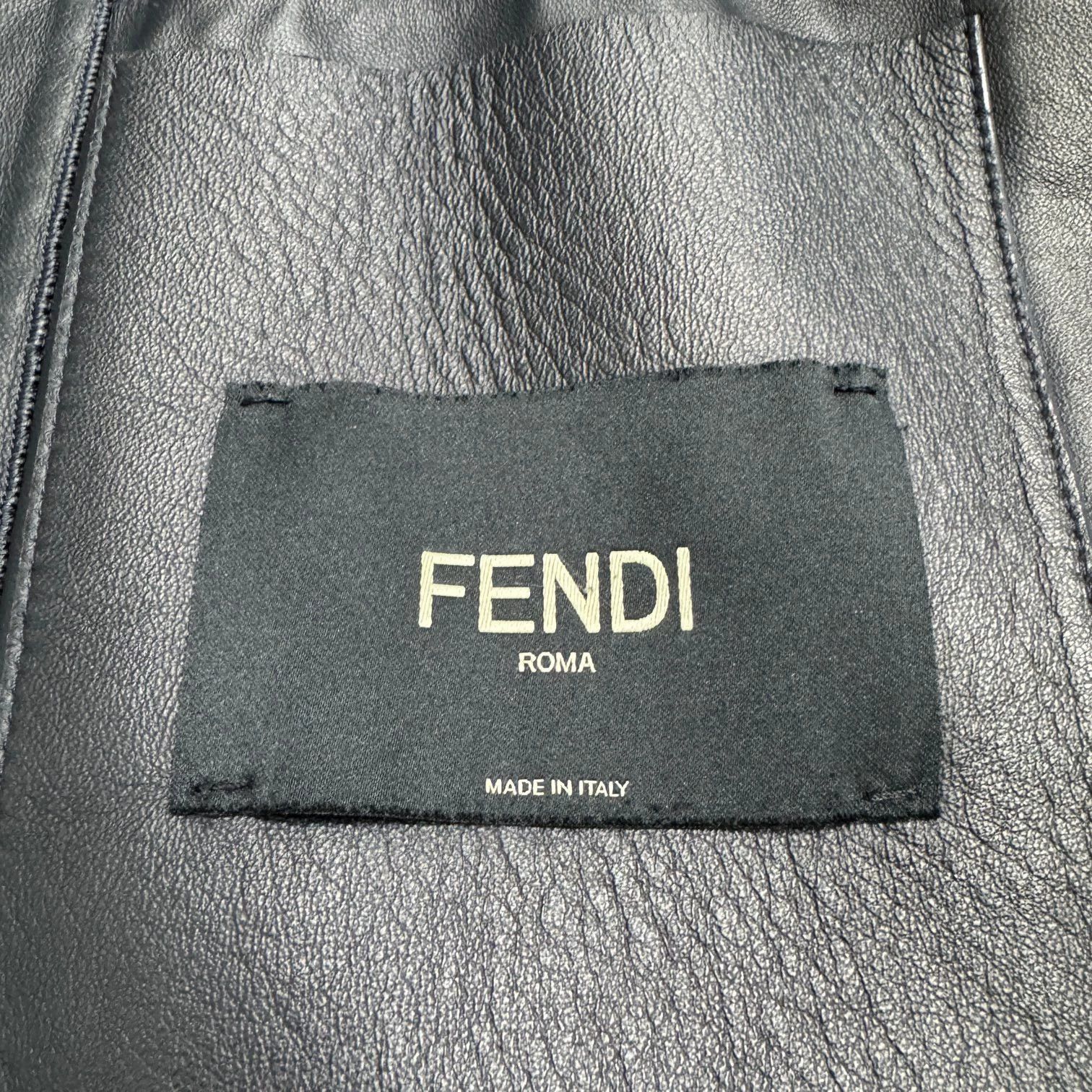 Fendi Black Zip-Up Hoodie with Giraffe Patch Size US M / EU 48-50 / 2 - 2 Thumbnail