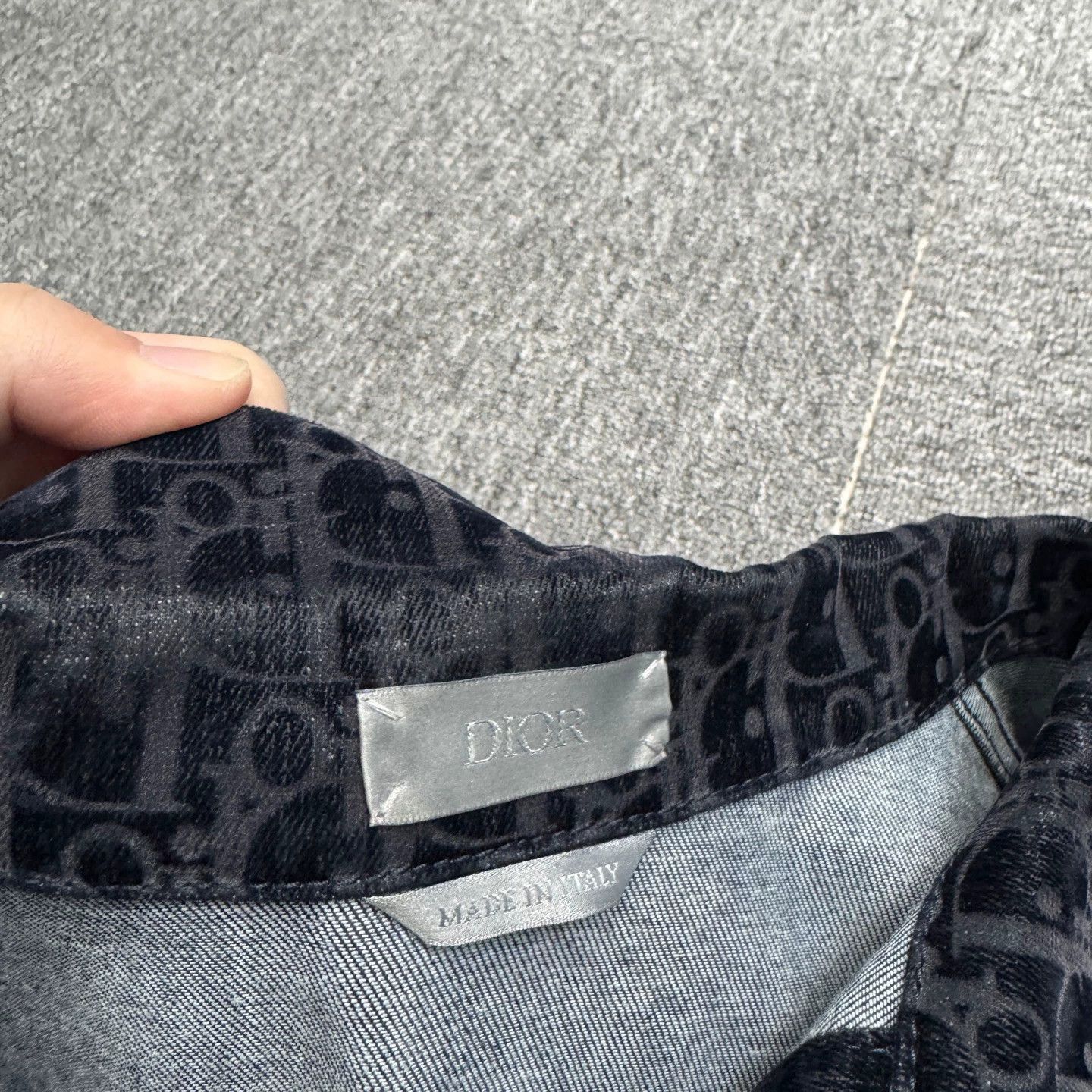 Dior Black Patterned Long-Sleeve Button-Up Shirt Size US L / EU 52-54 / 3 - 3 Thumbnail