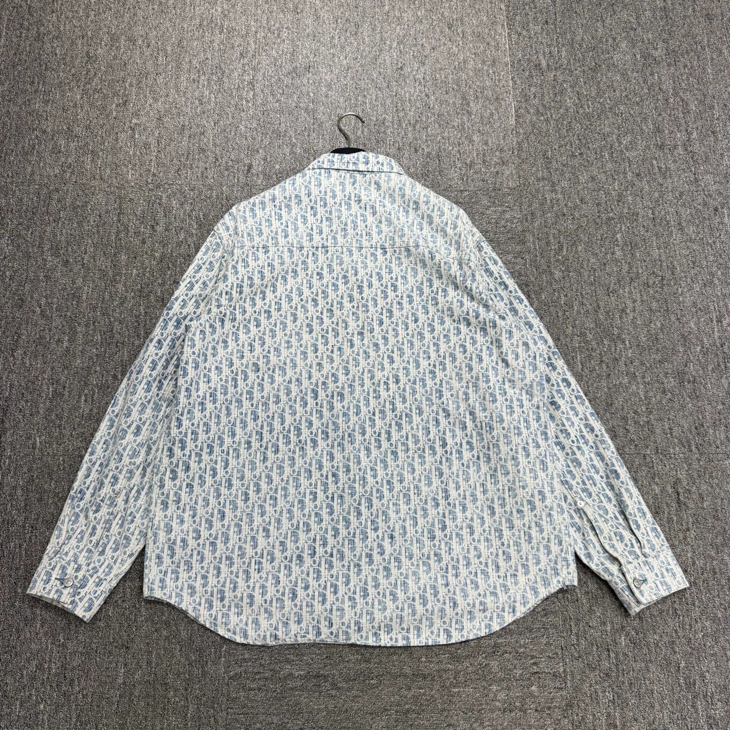 Dior Blue Patterned Long-Sleeve Button-Up Shirt Size US S / EU 44-46 / 1 - 4 Thumbnail
