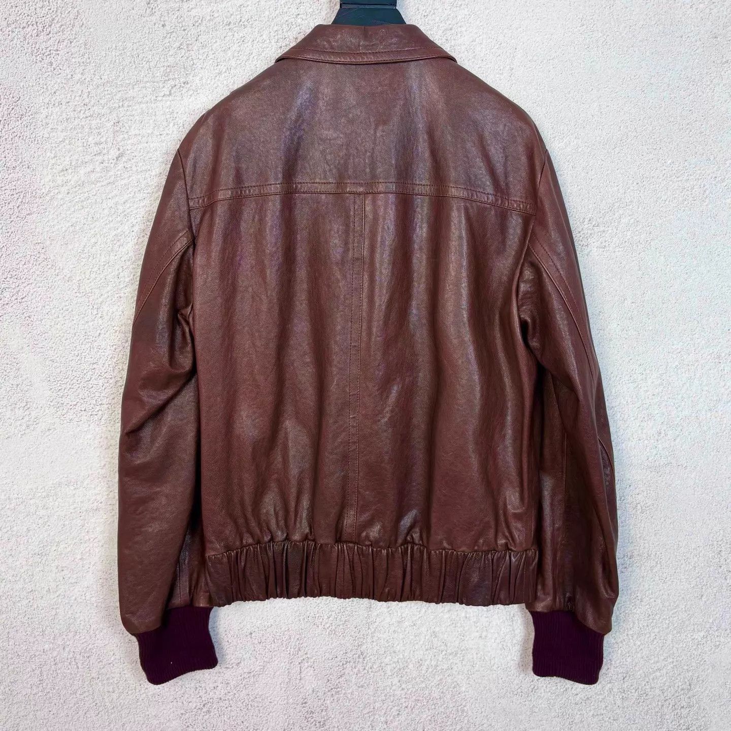 Gucci Brown Leather Jacket with Gold Hardware - Size M Size US M / EU 48-50 / 2 - 2 Thumbnail