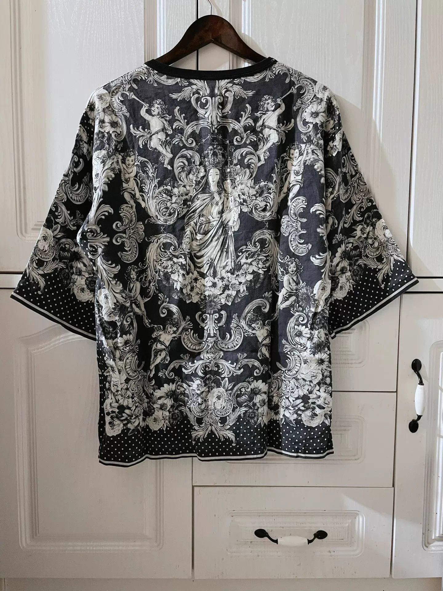 Dolce & Gabbana Black Short Sleeve Printed Shirt Size US S / EU 44-46 / 1 - 2 Thumbnail