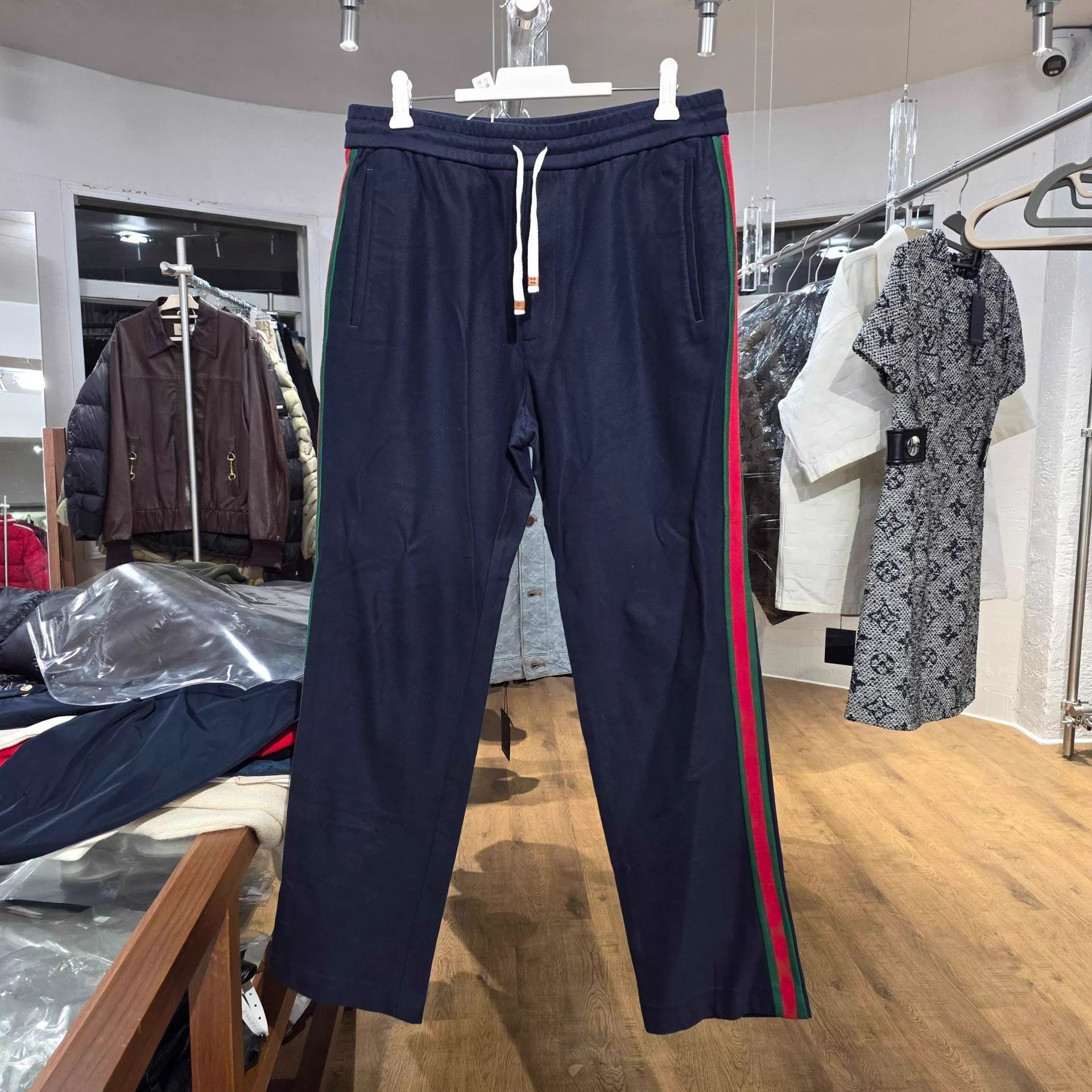 Gucci Blue Casual Pants with Side Stripes Size 32 Size US 32 / EU 48 - 8 Thumbnail