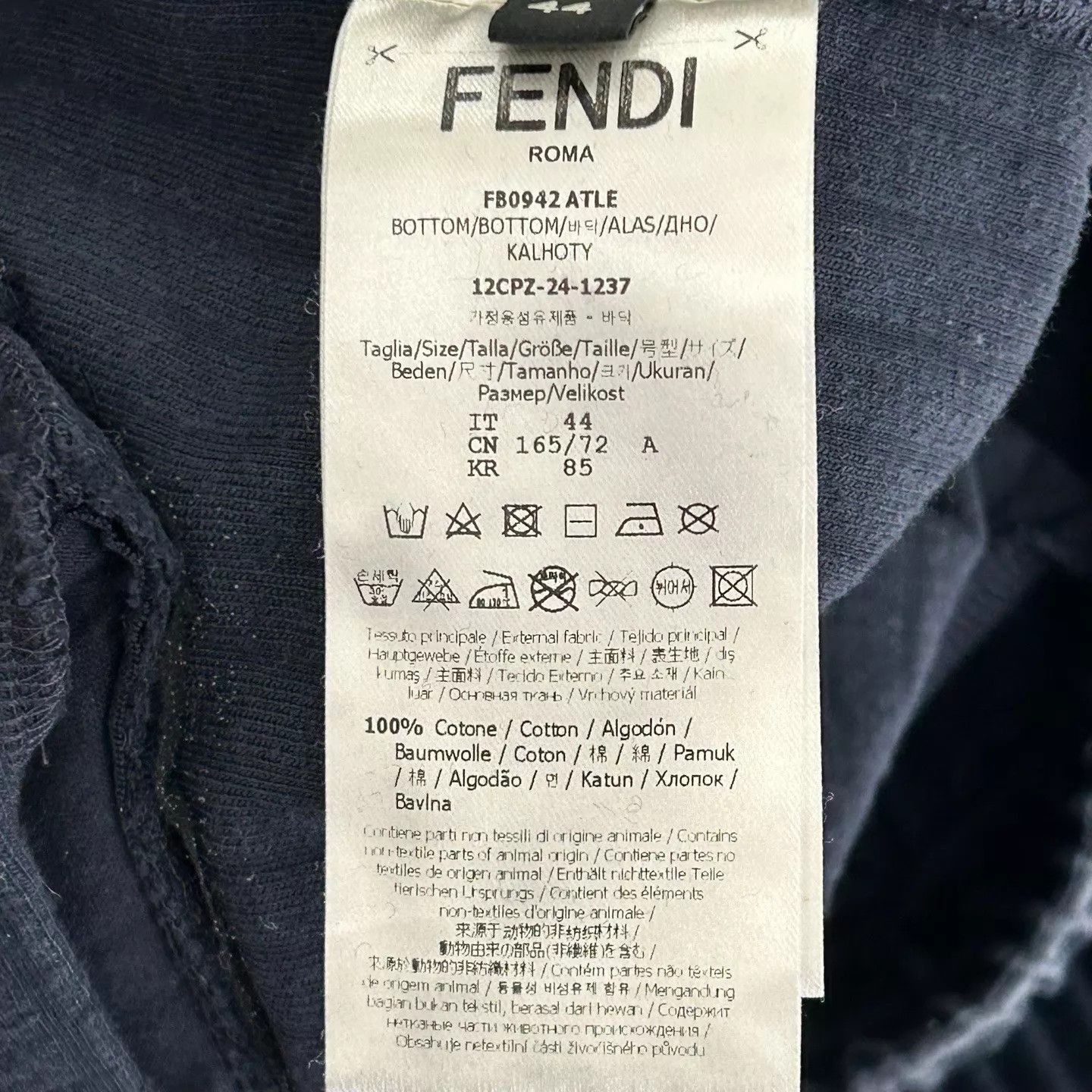 Fendi Black Corduroy Casual Pants Size 28 Size US 28 / EU 44 - 4 Thumbnail