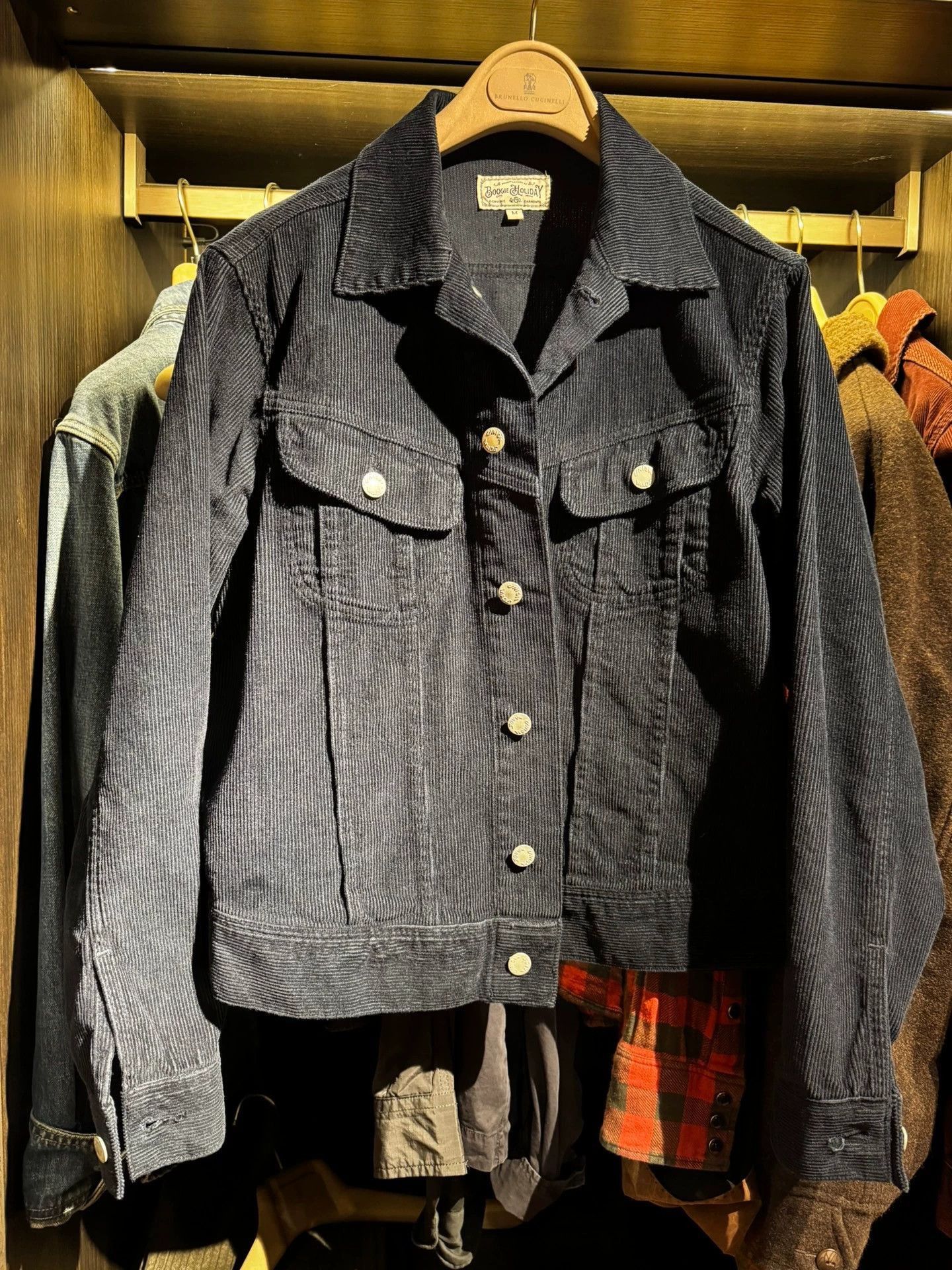 Boogie Holiday Blue Corduroy Short Jacket Size M Size US M / EU 48-50 / 2 - 3 Thumbnail