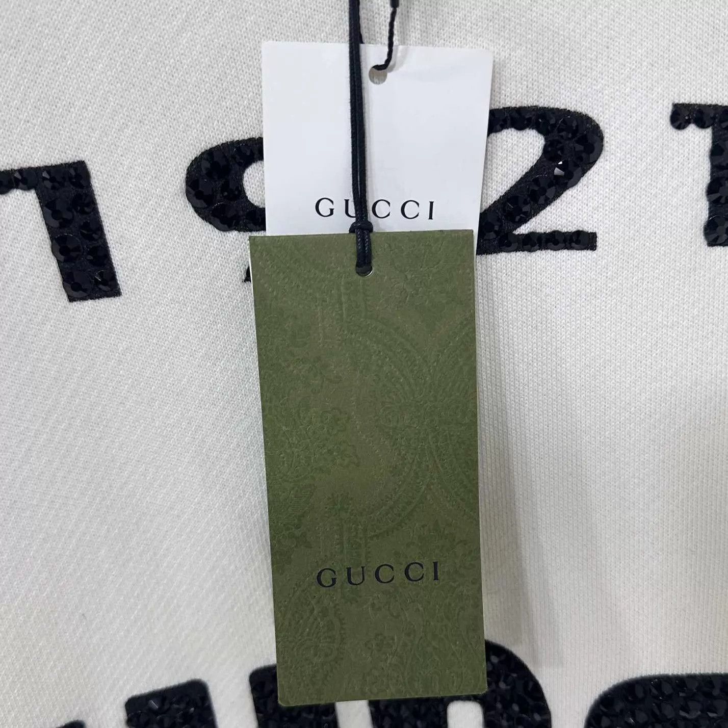 Gucci White Sequin Logo Long Sleeve Sweatshirt Size US S / EU 44-46 / 1 - 6 Thumbnail