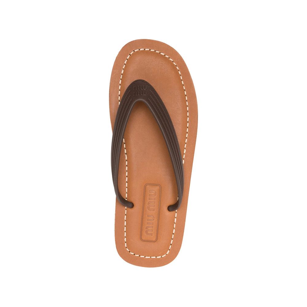 Miu Miu Miu Miu BROWN Flip-Flops & Slides Size US 7 / IT 37 - 4 Thumbnail