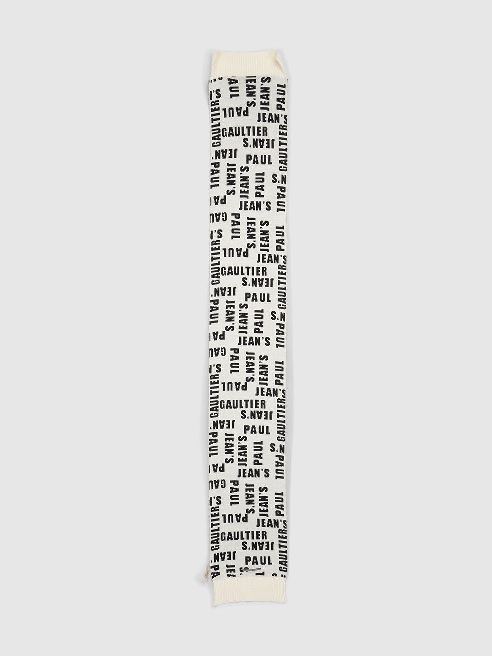 Jean Paul Gaultier Jean's Paul Gaultier Black & White Wool Logo Scarf Size ONE SIZE - 3 Thumbnail