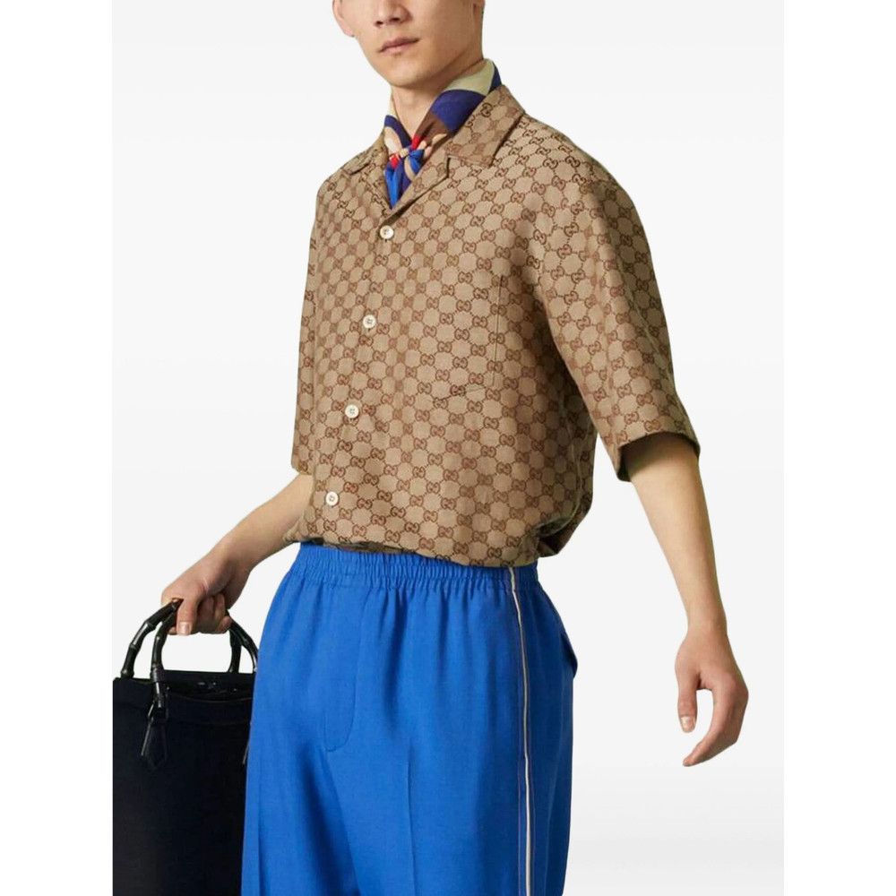 Gucci Gucci BROWN Shirts Size US XL / EU 56 / 4 - 4 Thumbnail