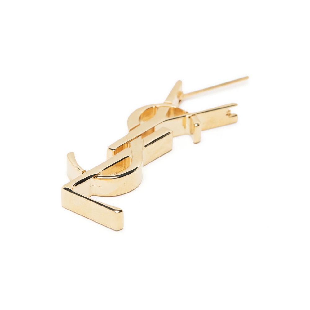 Saint Laurent Paris Saint Laurent GOLD Earrings Size ONE SIZE - 3 Thumbnail