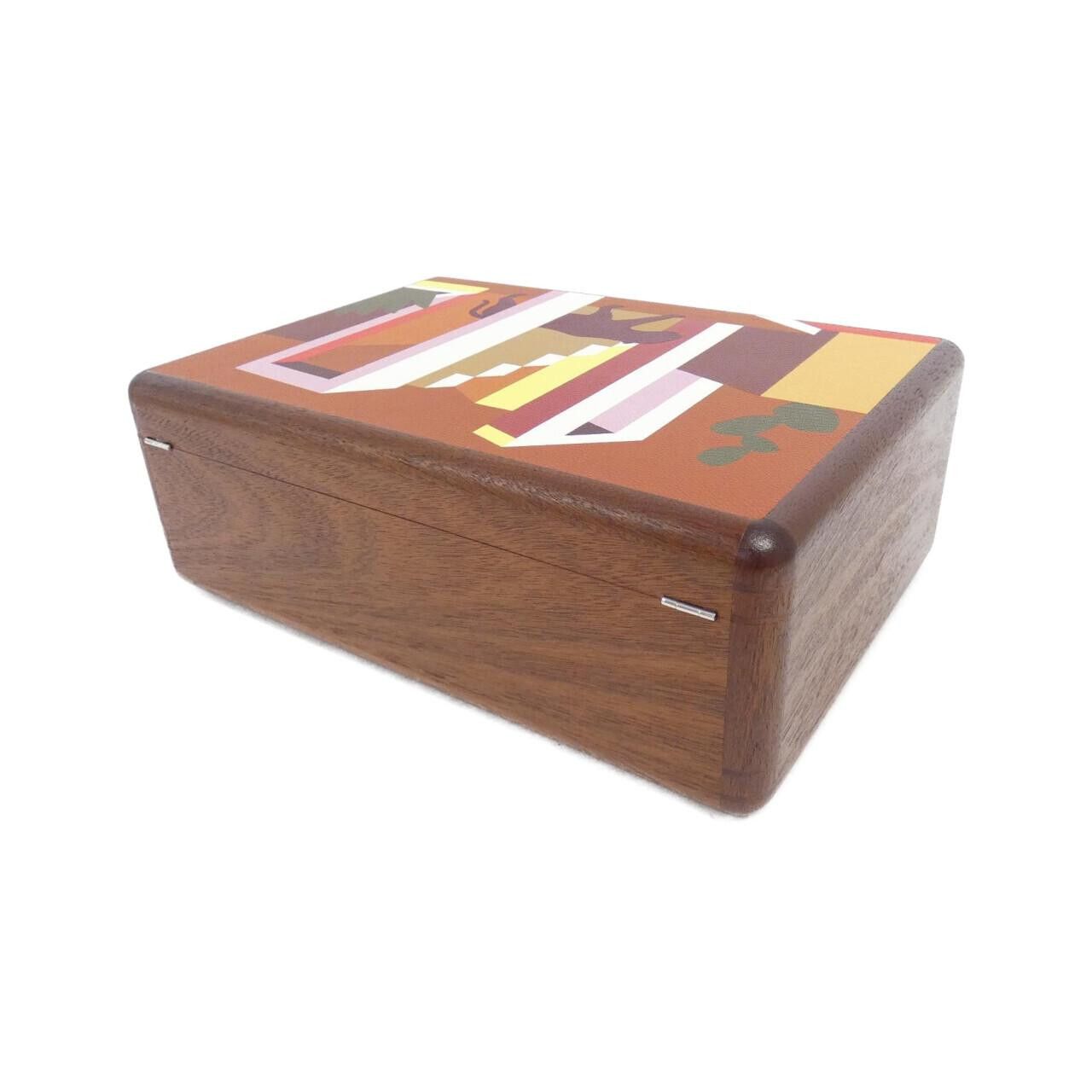 Hermes Hermes Hermès FELIN DANS UN JARDIN MEXICAN Mahogany Wood Evercolor Epsom Chèvre Home Decor Set Plant-based Other Stamp B DUTY FREE for USA Size ONE SIZE - 2 Thumbnail