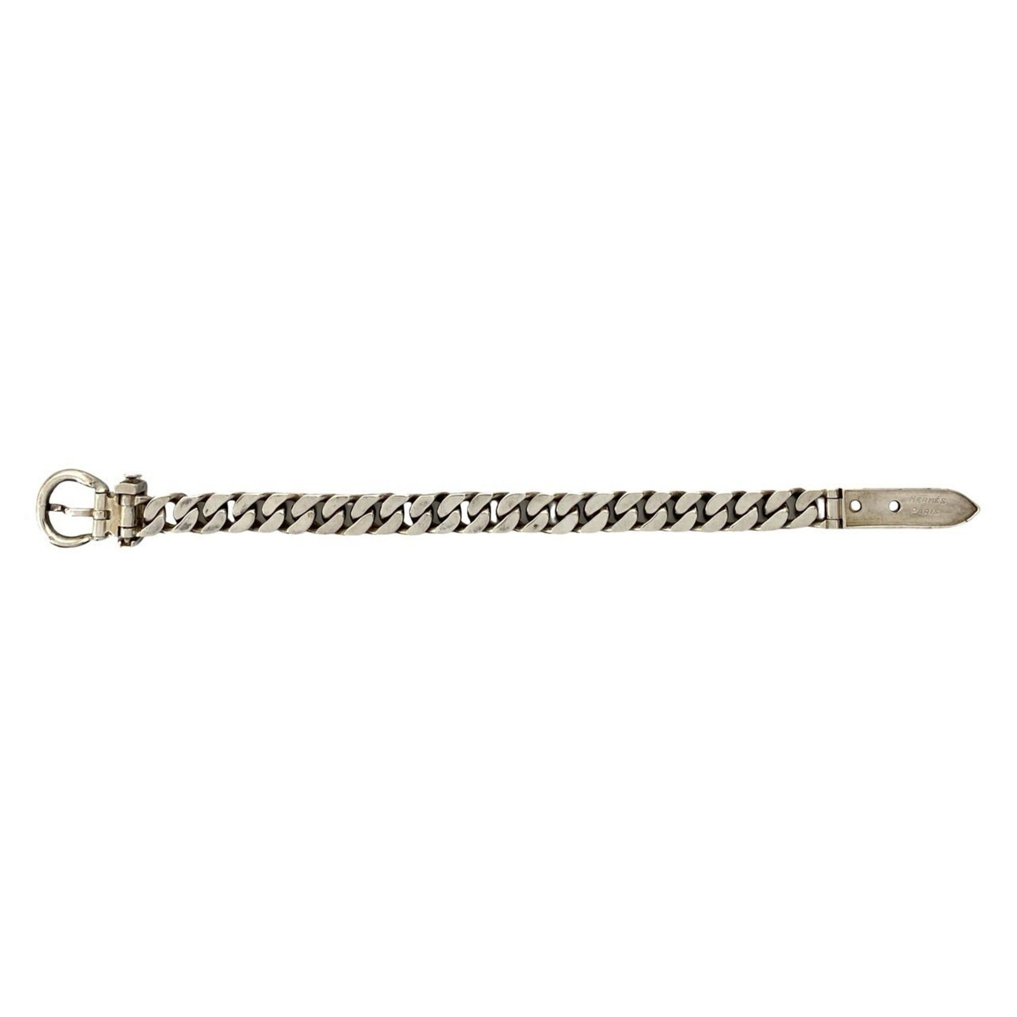 Hermes HERMES Boucle Cellier Silver 925 Chain Bracelet Bangle 2353e Size ONE SIZE - 6 Thumbnail