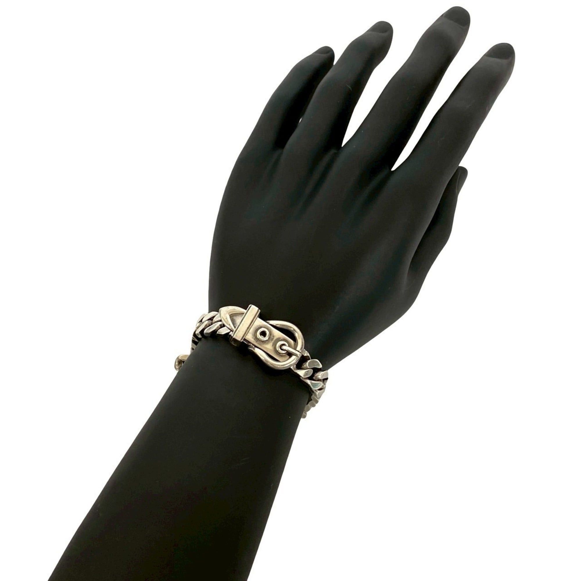 Hermes HERMES Boucle Cellier Silver 925 Chain Bracelet Bangle 2353e Size ONE SIZE - 2 Thumbnail