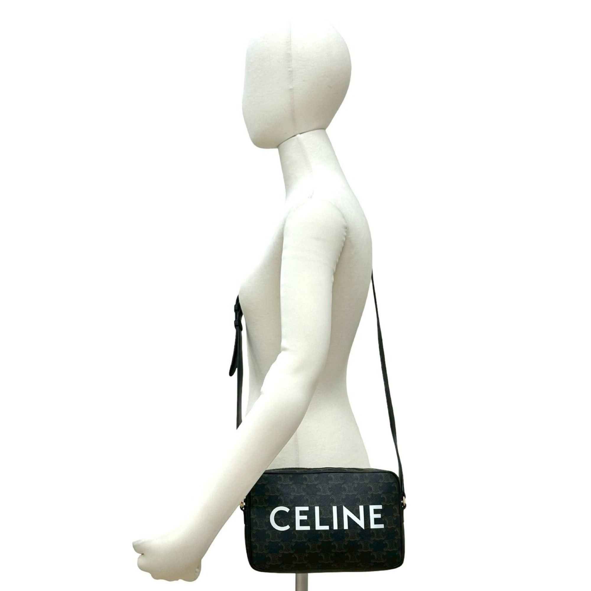 Celine CELINE Triomphe Medium Messenger Leather Shoulder Bag/Pochette Sacoche Brown 18203 Size ONE SIZE - 2 Thumbnail
